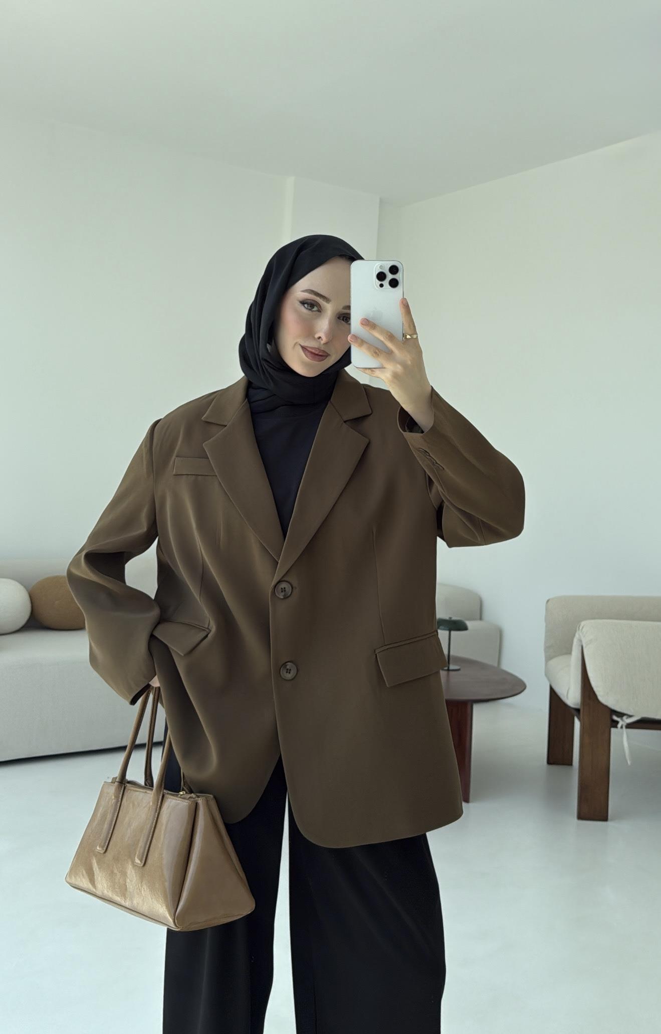 Çift Dügmeli Oversize Blazer Ceket