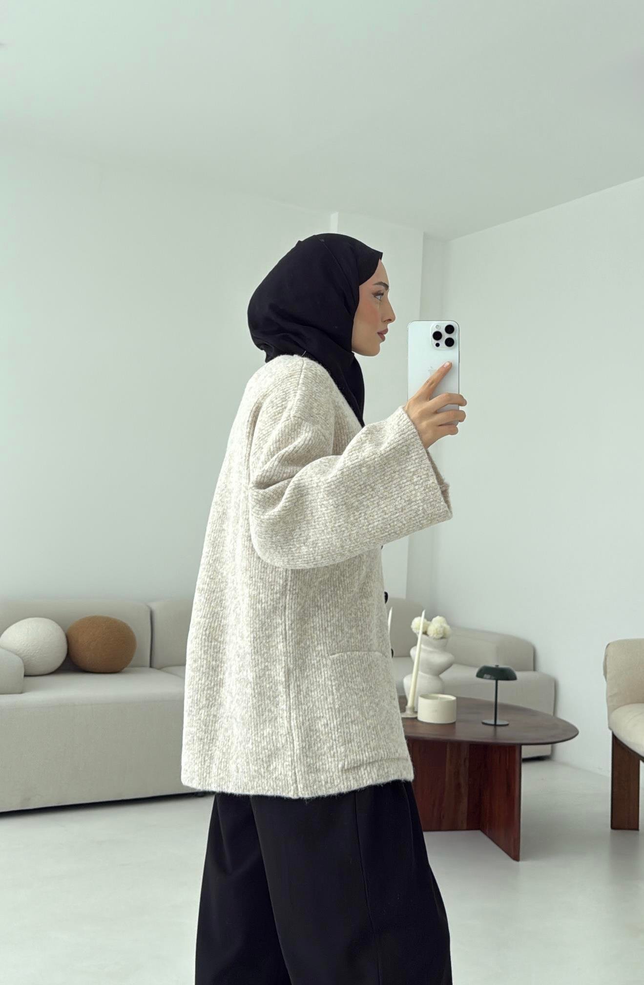 Cepli Premium Kalın Hırka Taş