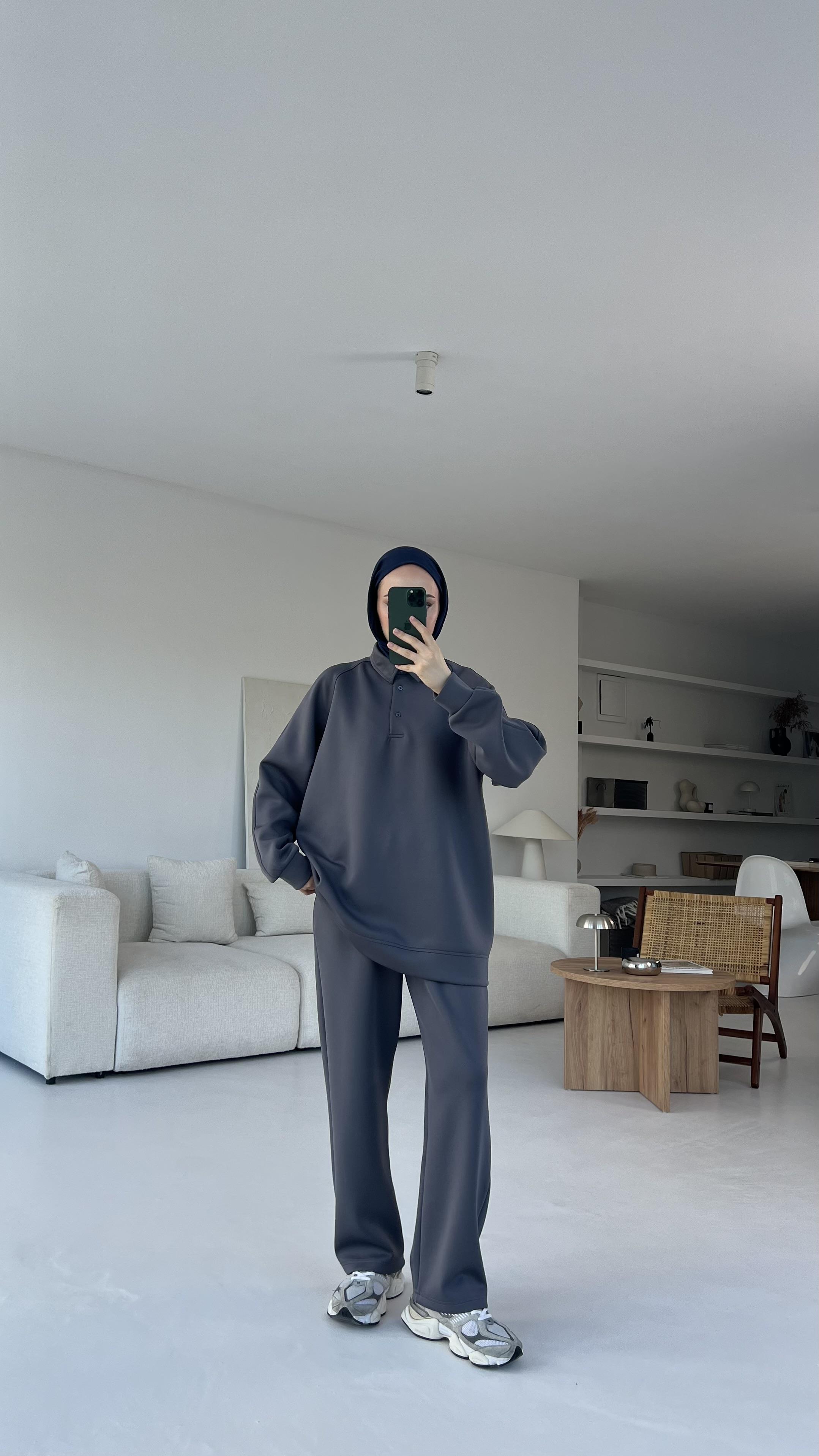 Scuba Polo Yaka Takım Antrasit