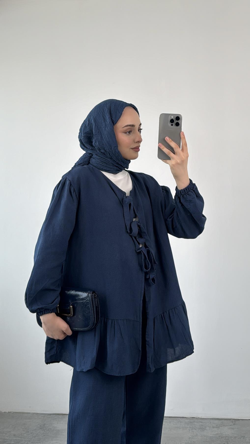 Rose Bağlamalı Takım Lacivert