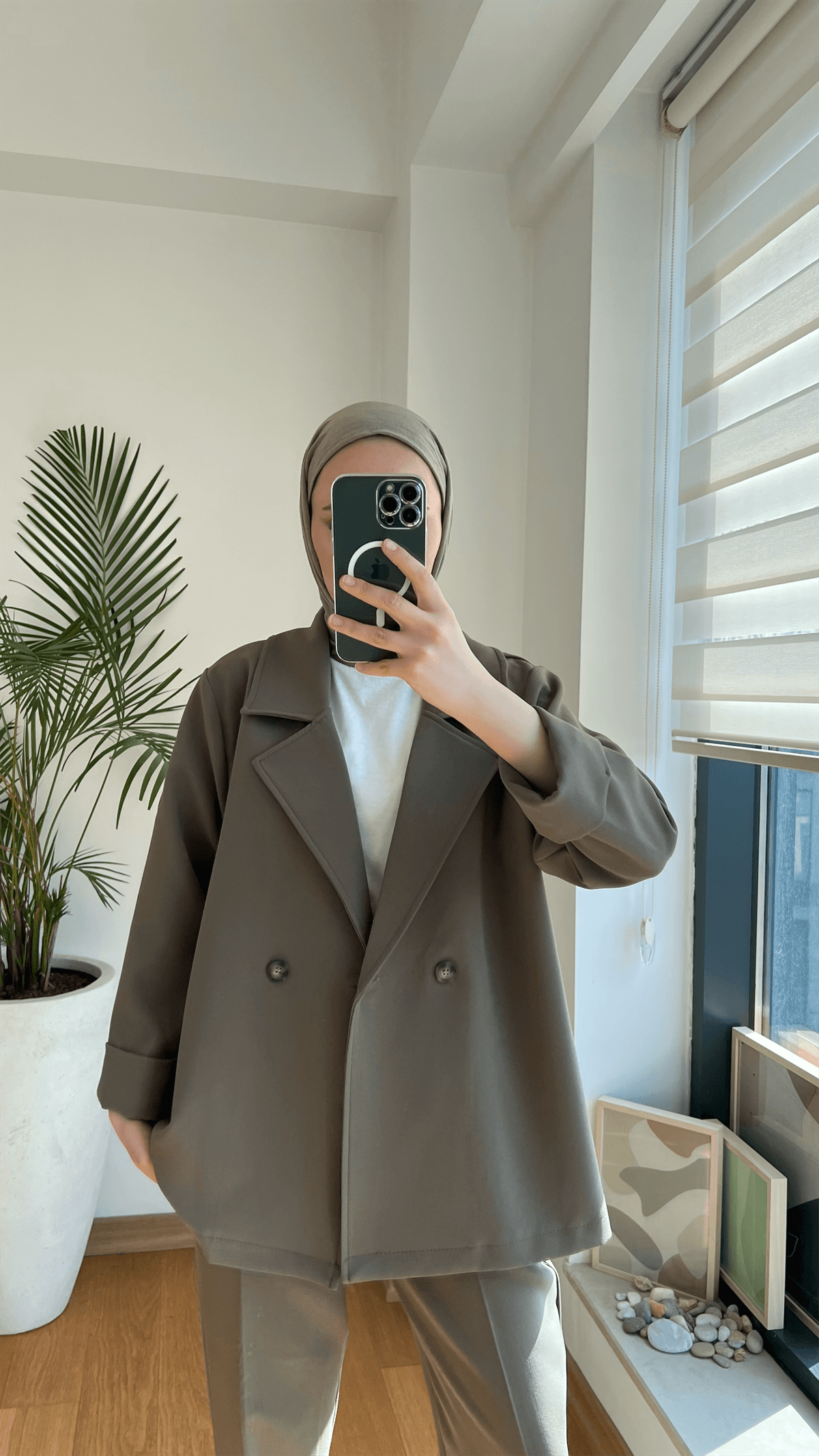 Oversize Ceket Haki Yazlık