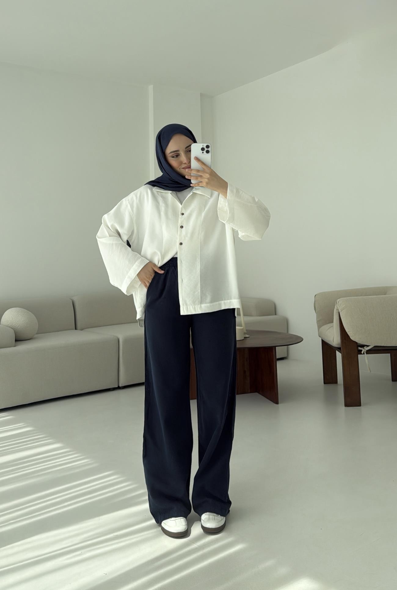 Oversize Gömlek Beyaz