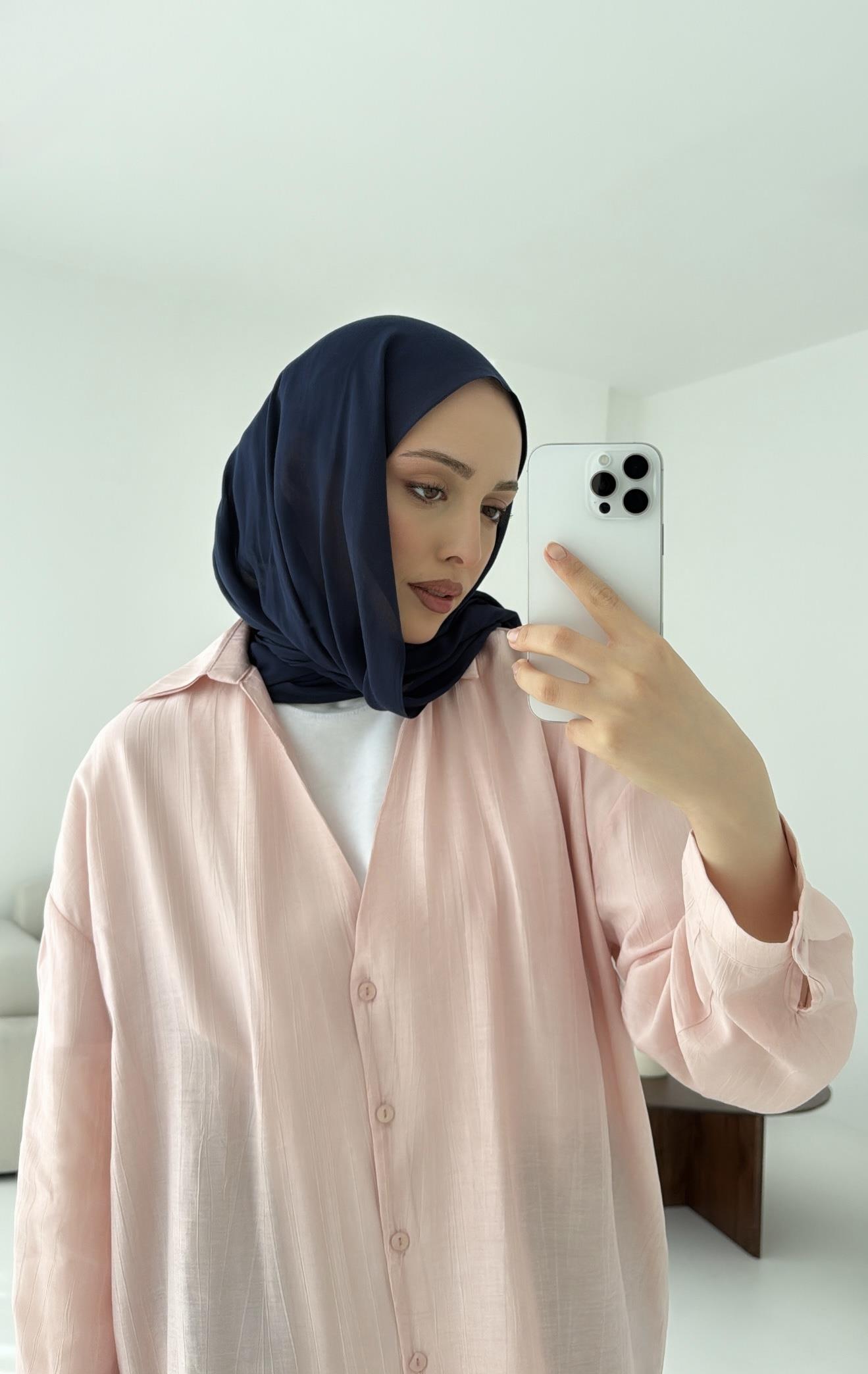 V Yaka Salaş Gömlek Pembe