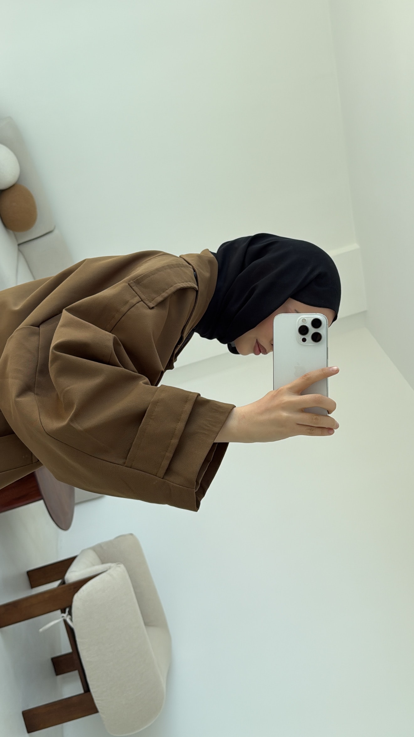 Geniş Kol Oversize Trençkot Olive