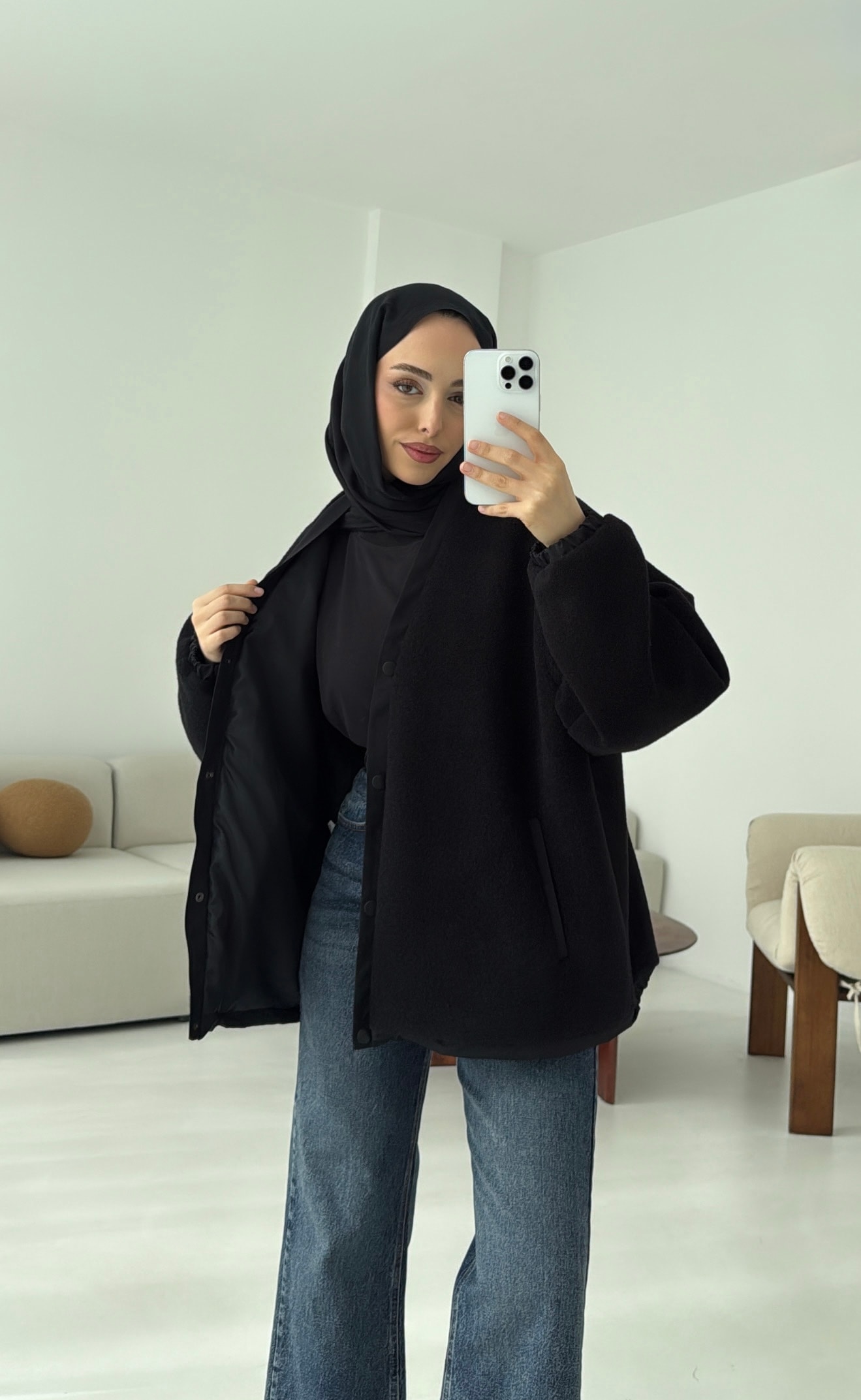 Buklet Bomber Ceket Siyah