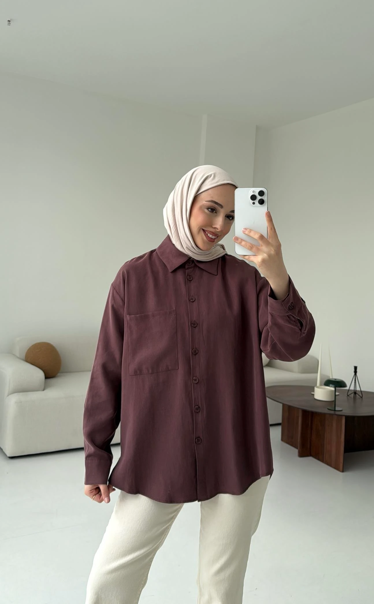 Tek Cepli Modal Gömlek