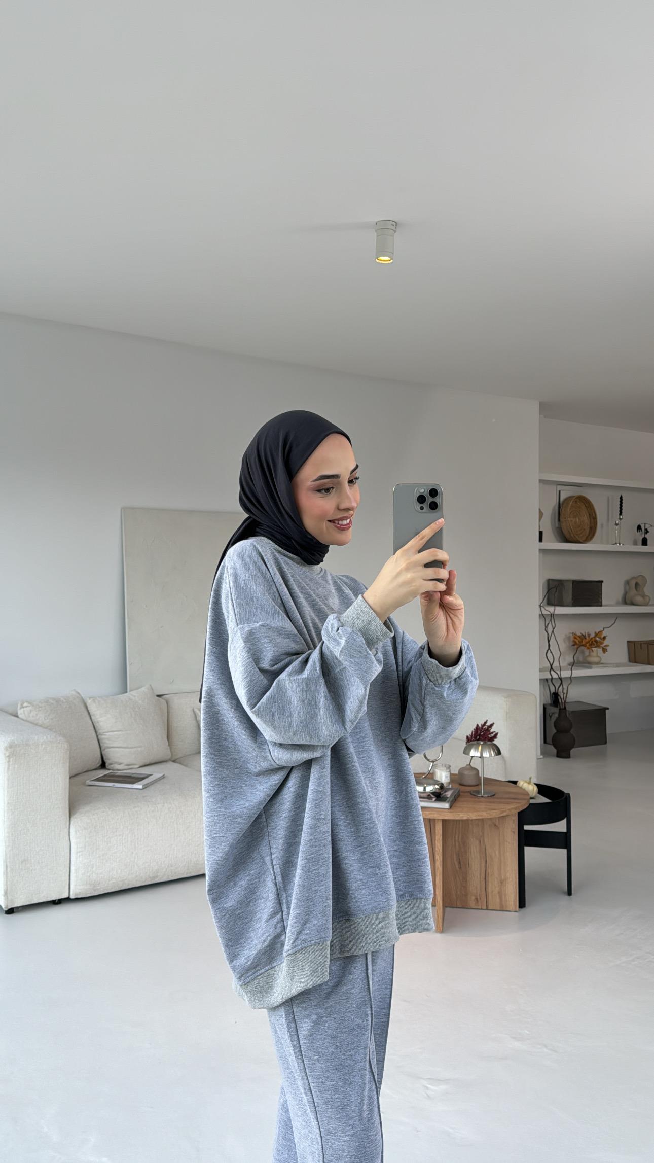 Oversize Eşofman Takımı Gri