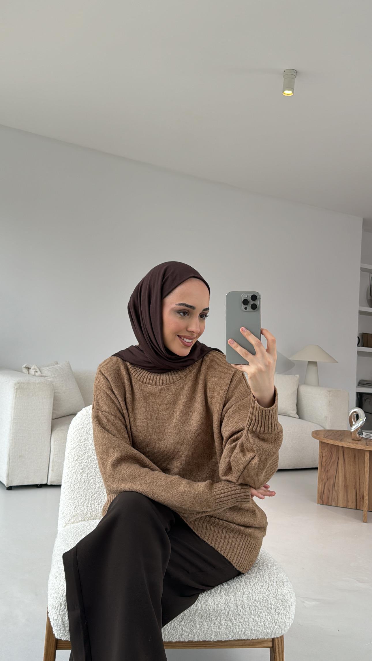 Yumuşak Triko Kazak Camel