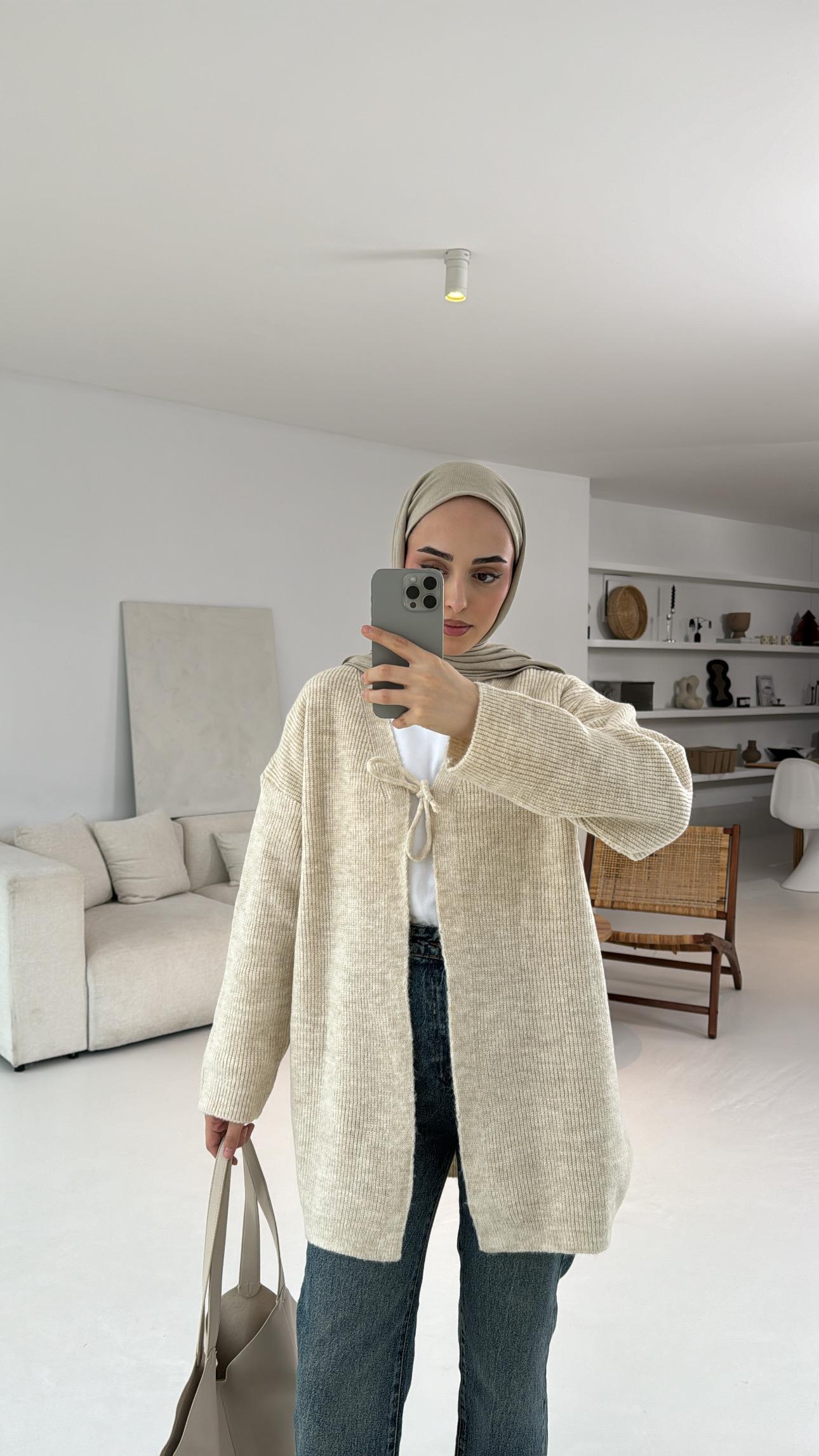 Bağlamalı Triko Hırka