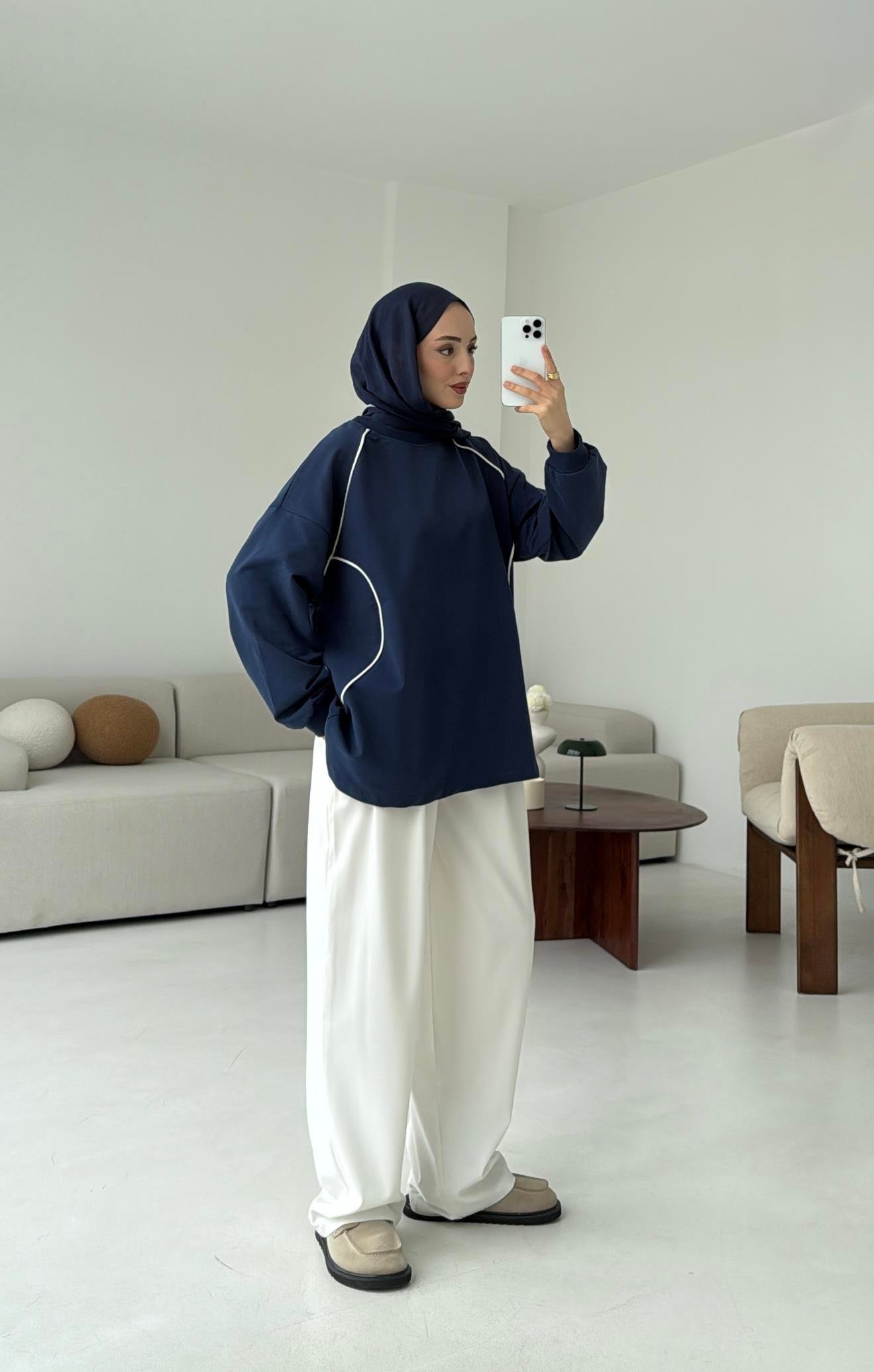 Biyeli Sweat Lacivert