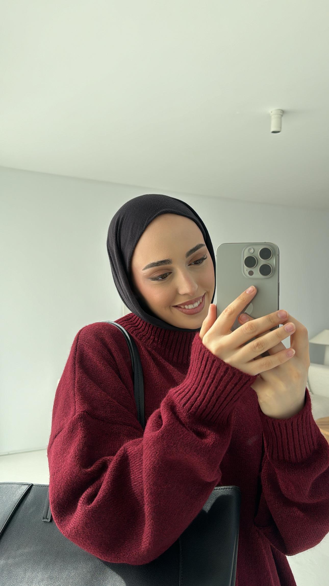 Yumuşak Triko Kazak Bordo