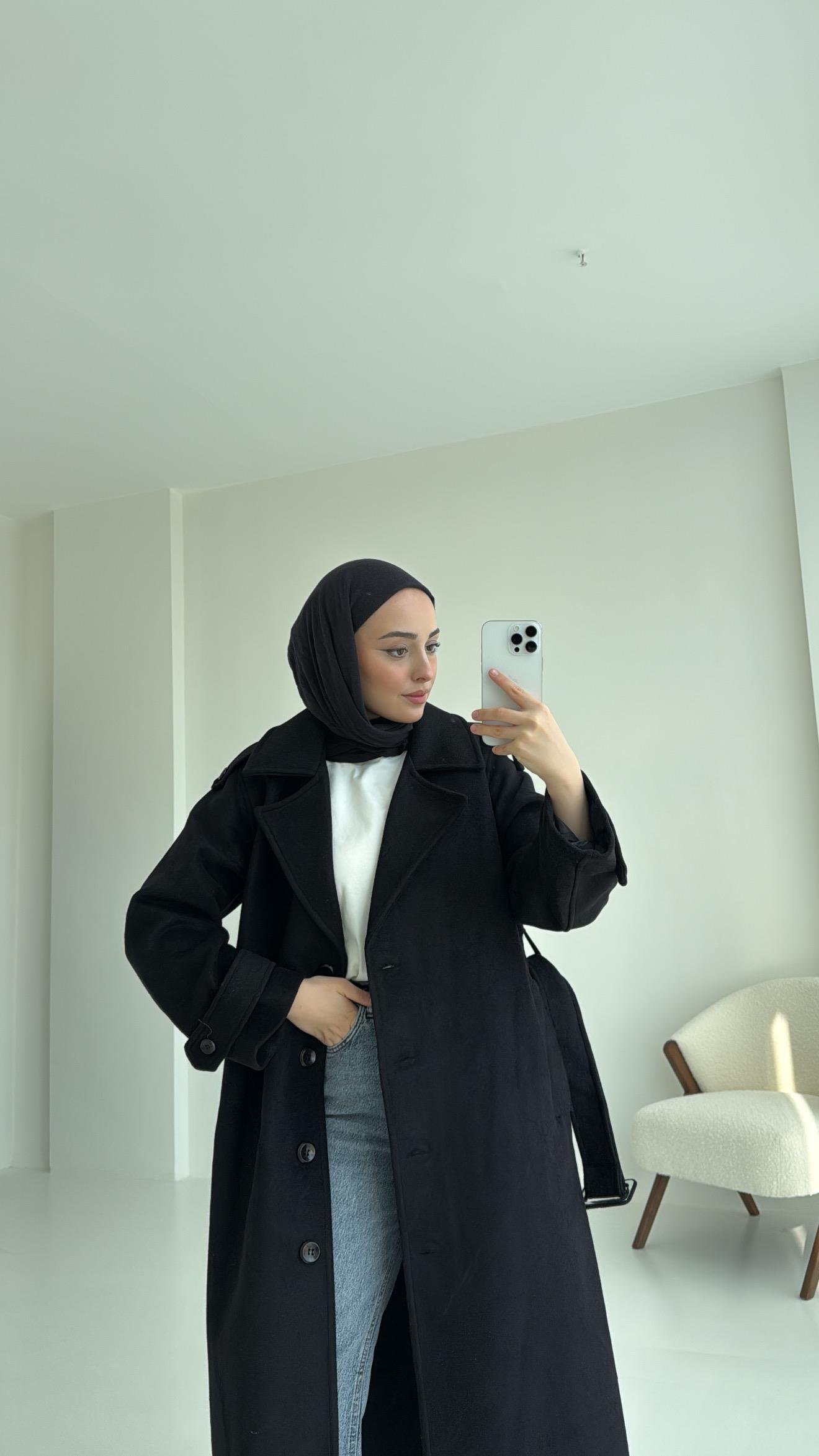 Siyah Premium Kaban Kemerli