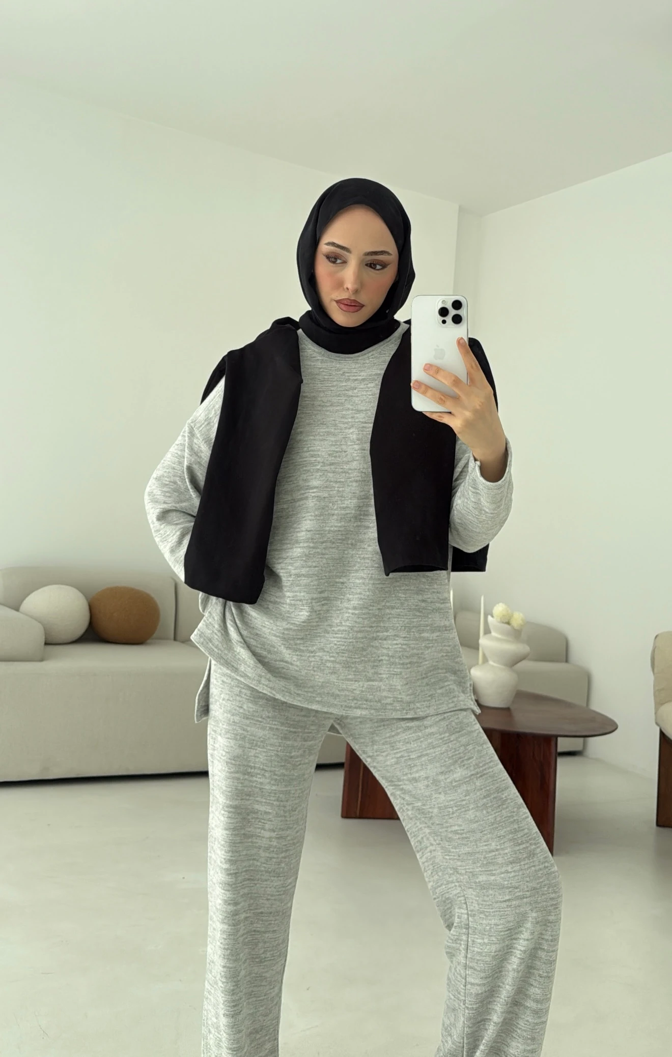 Tunikli Viscon Takım Gri