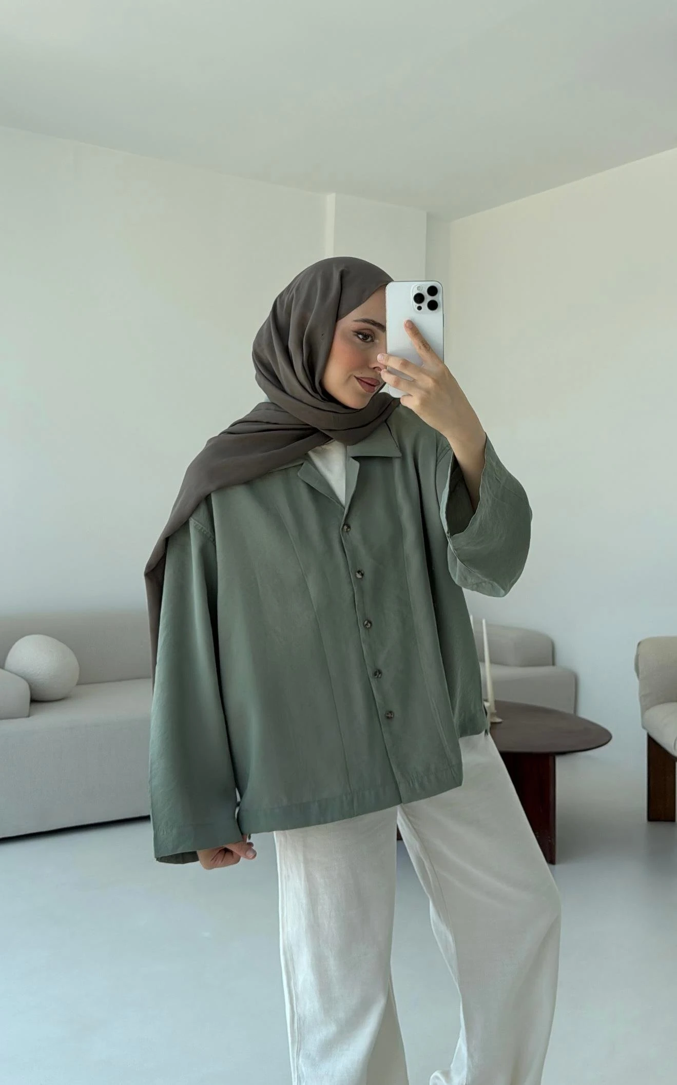 Oversize Gömlek Cagla Yeşili