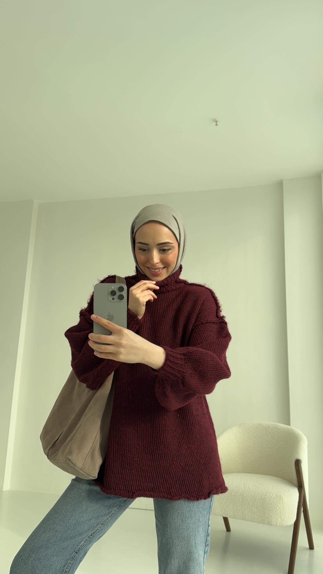 Balon Kol Kazak Bordo