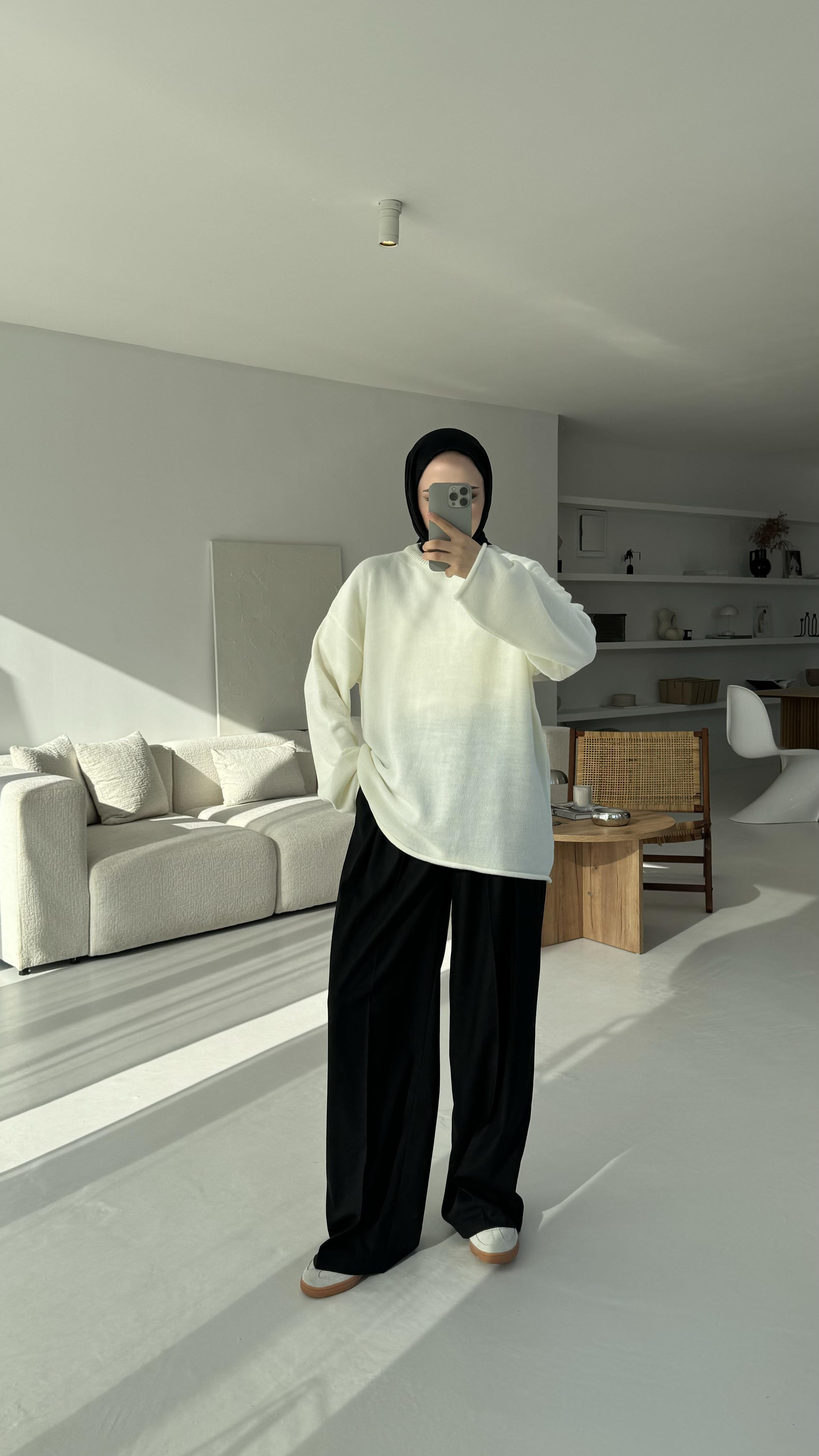 Dikişsiz Premium Triko Ekru