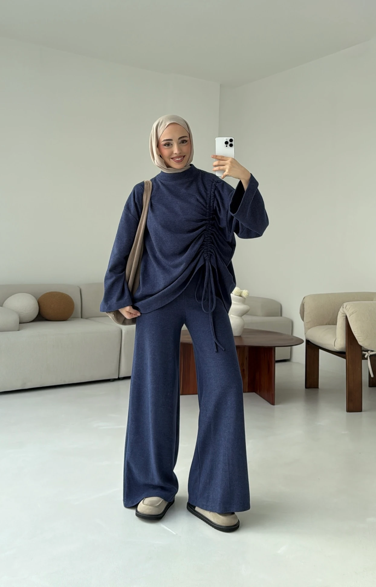 Büzgülü Takım Lacivert