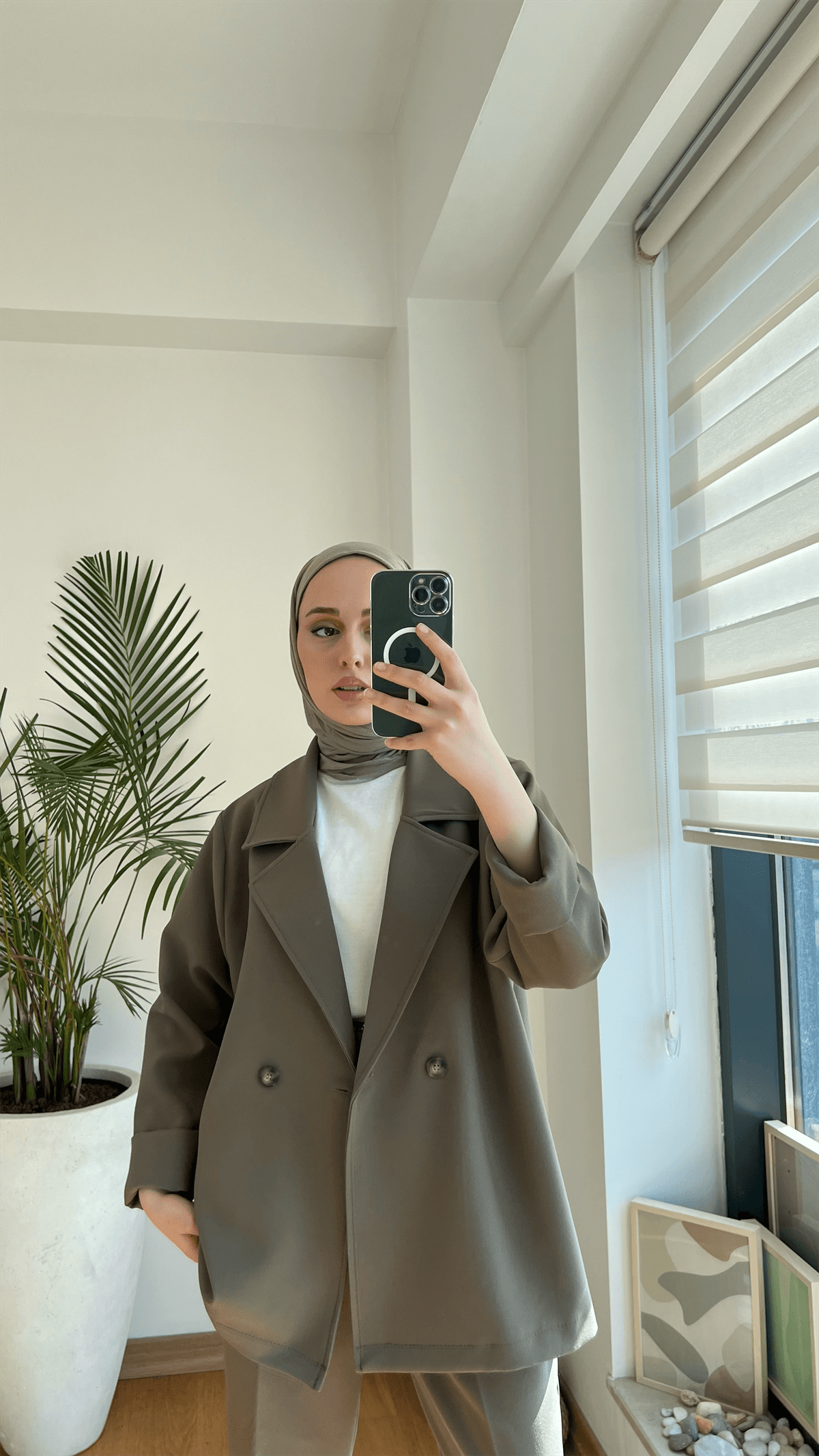 Oversize Ceket Haki Yazlık