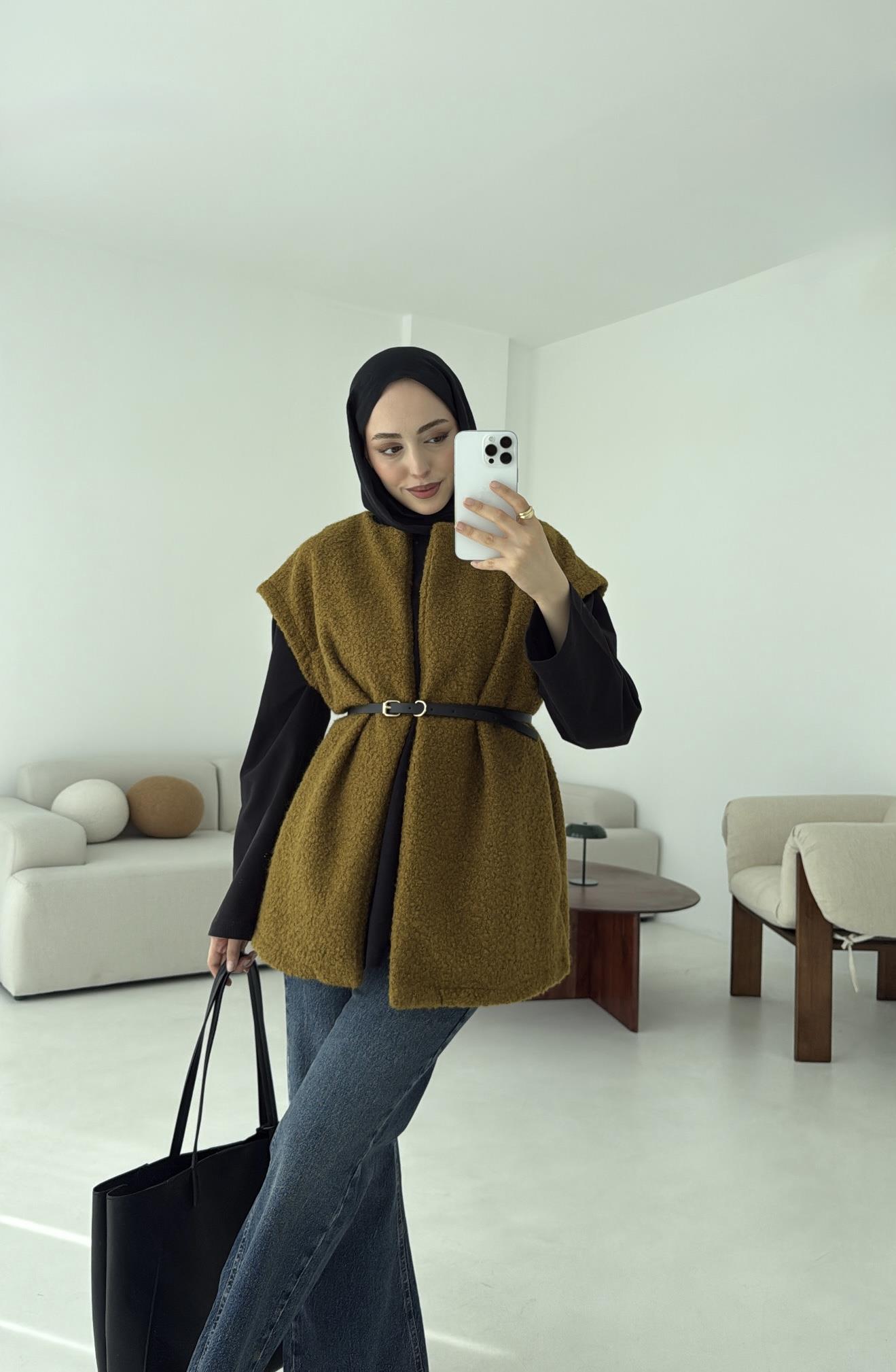 Buklet Yelek Olive