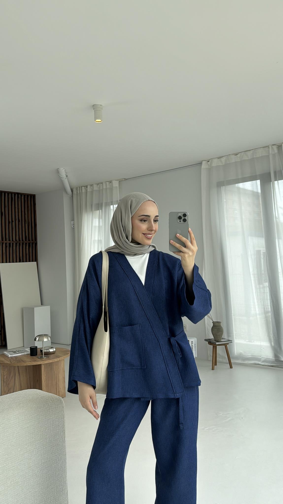 Tek Cepli Mevsimlik Takım Koyu Lacivert