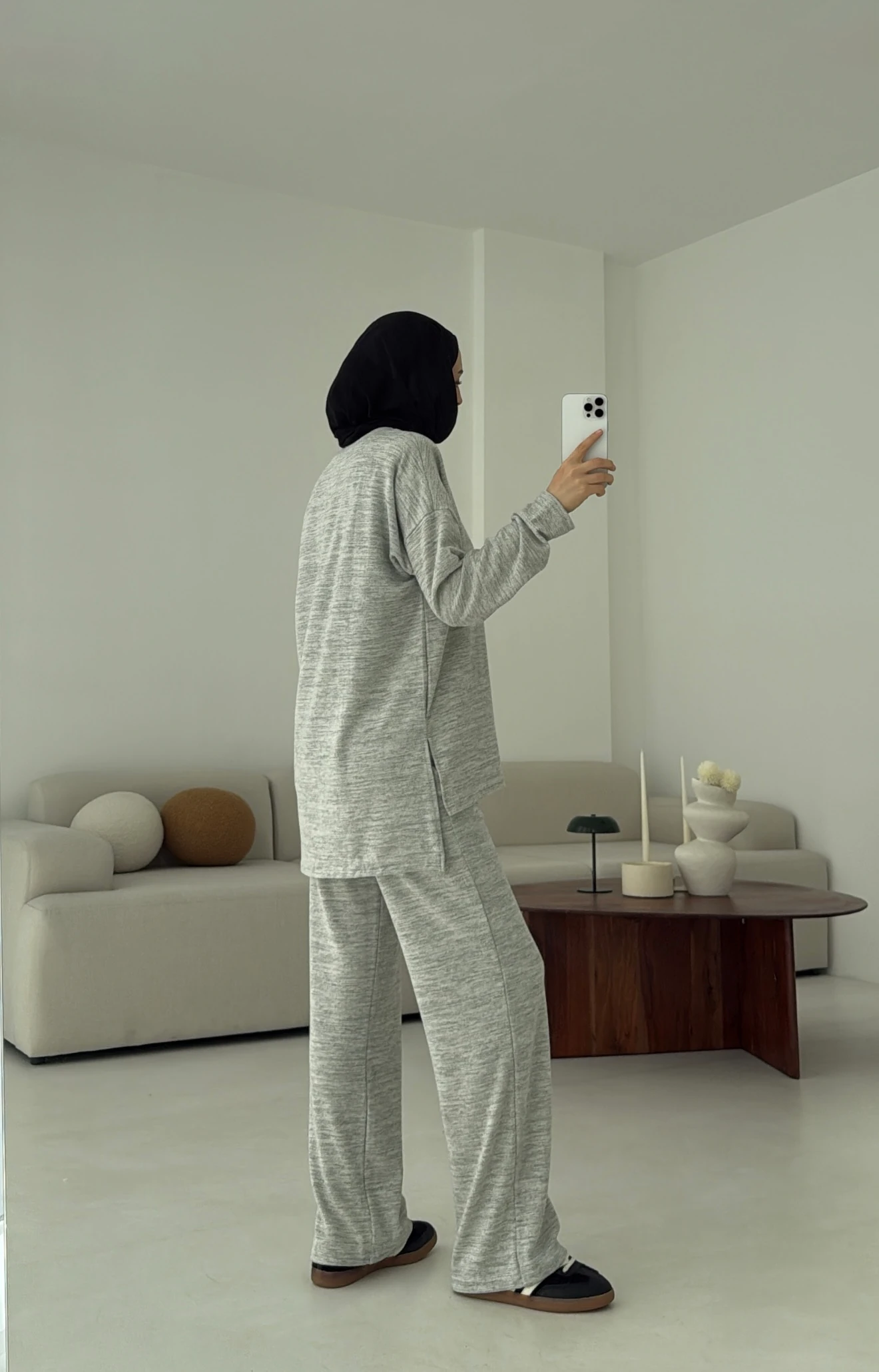 Tunikli Viscon Takım Gri