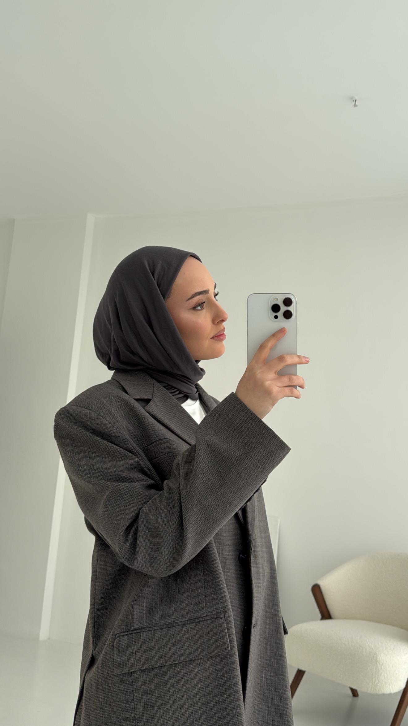 Yırtmaç Detaylı Oversize Blazer Ceket