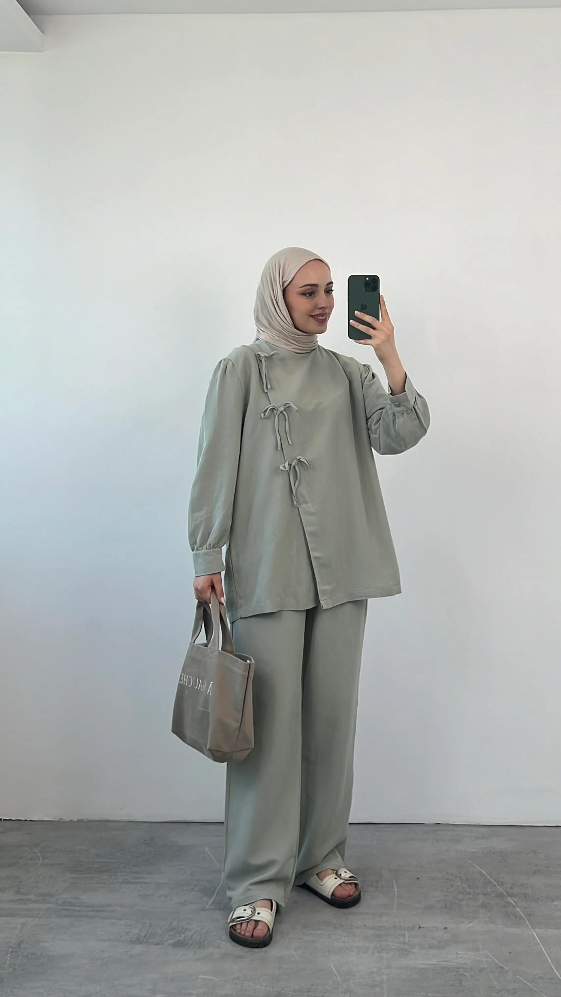 Hakim Yaka Gömlekli Takım Mint