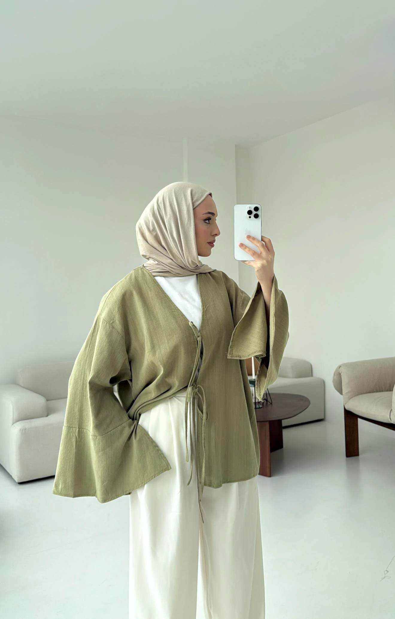 Kol Detay Kimono Çağla