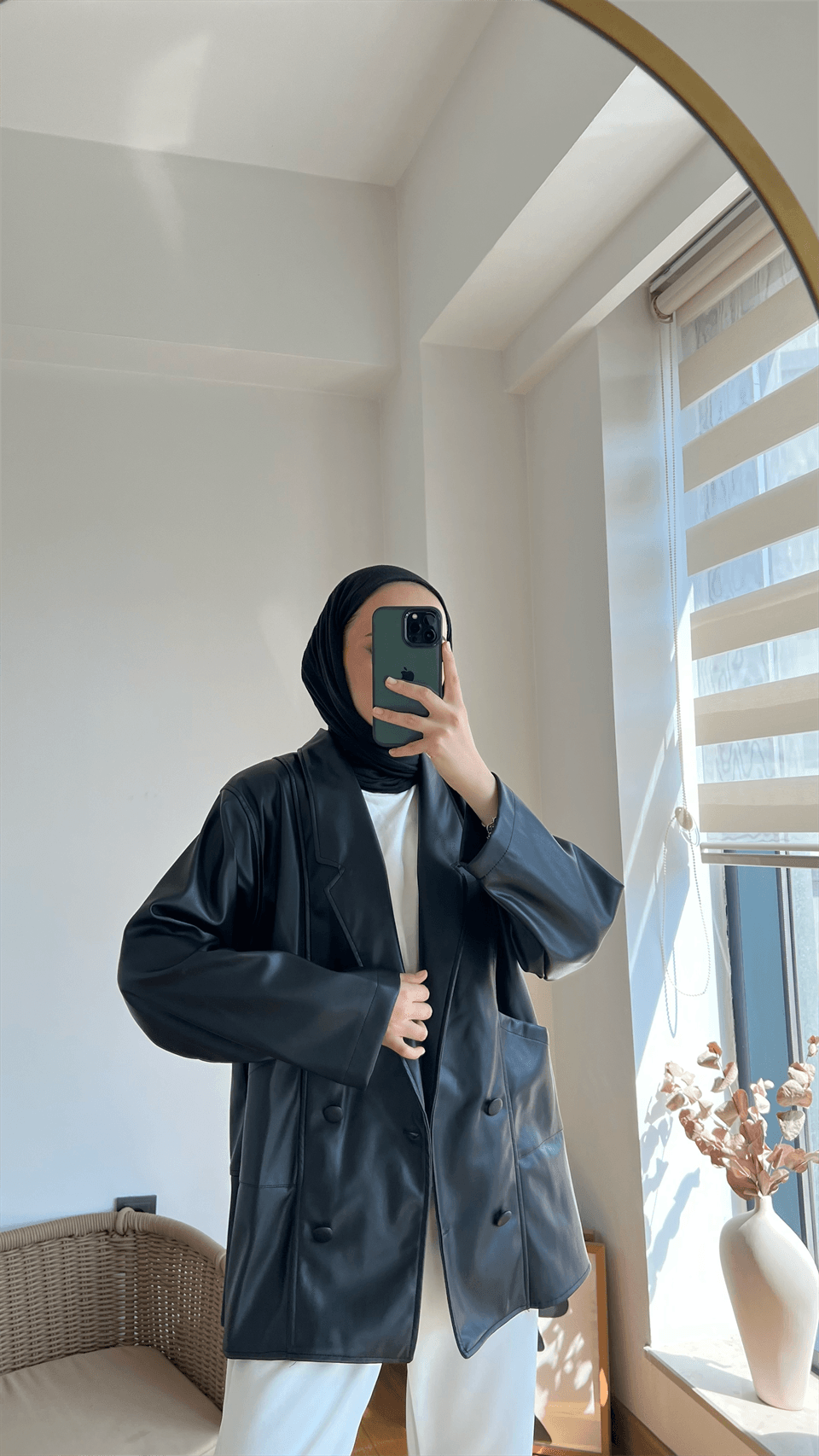 Vintage Deri Ceket Siyah