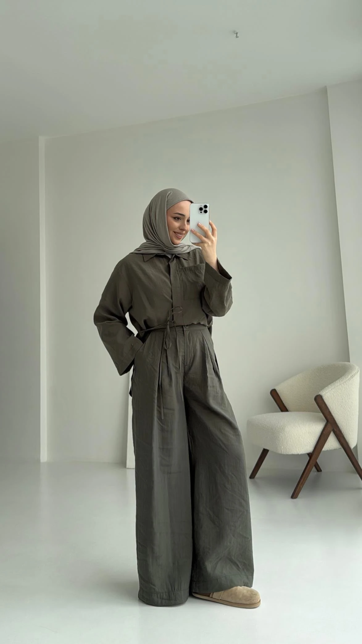 Pt Bağlamalı Bluz Takım Haki