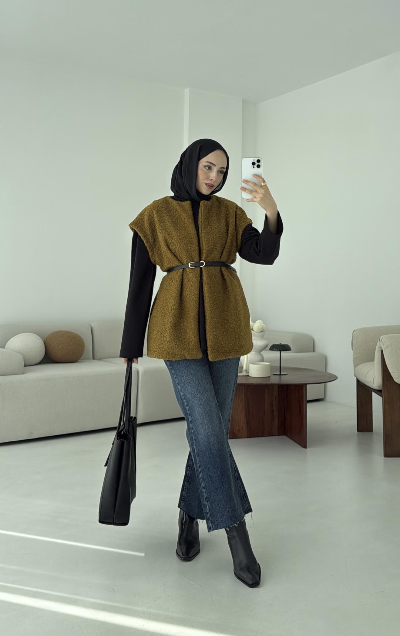 Buklet Yelek Olive