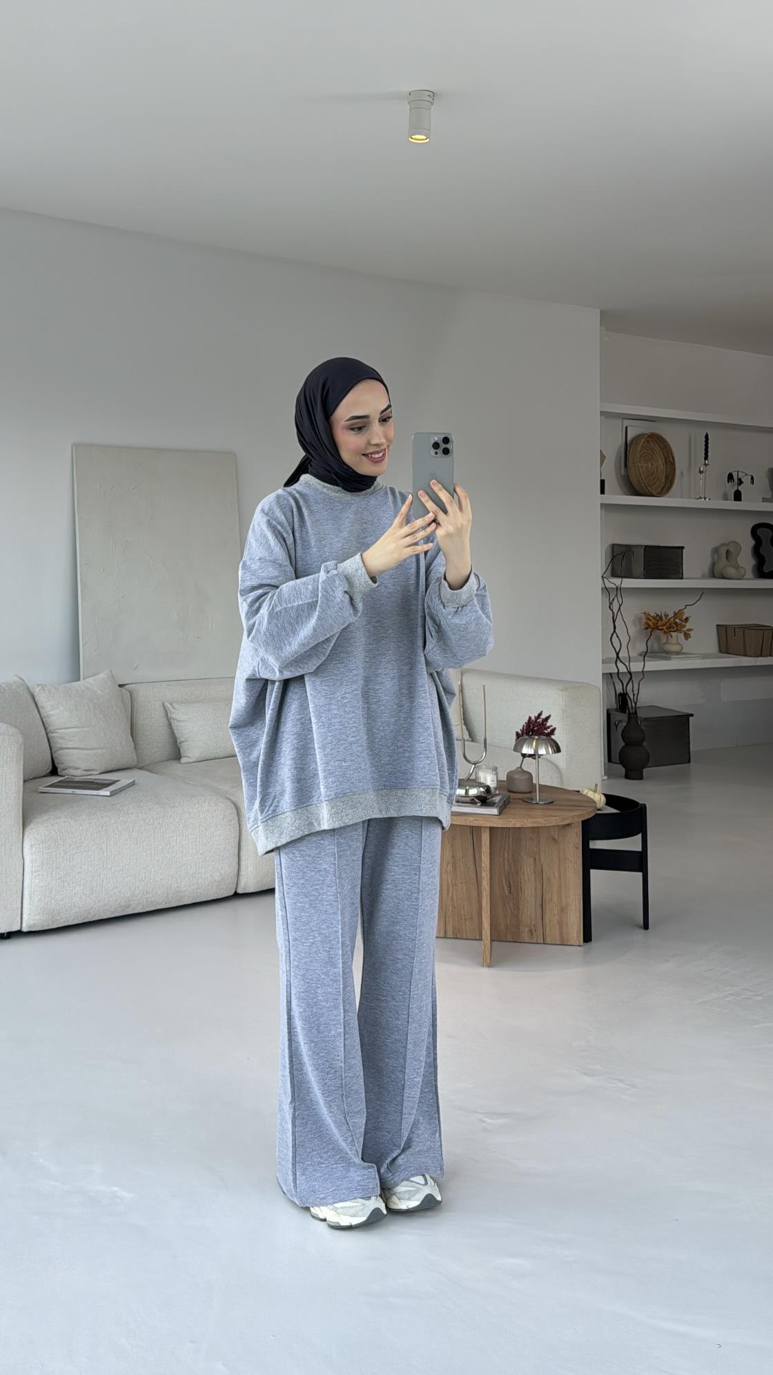Oversize Eşofman Takımı Gri