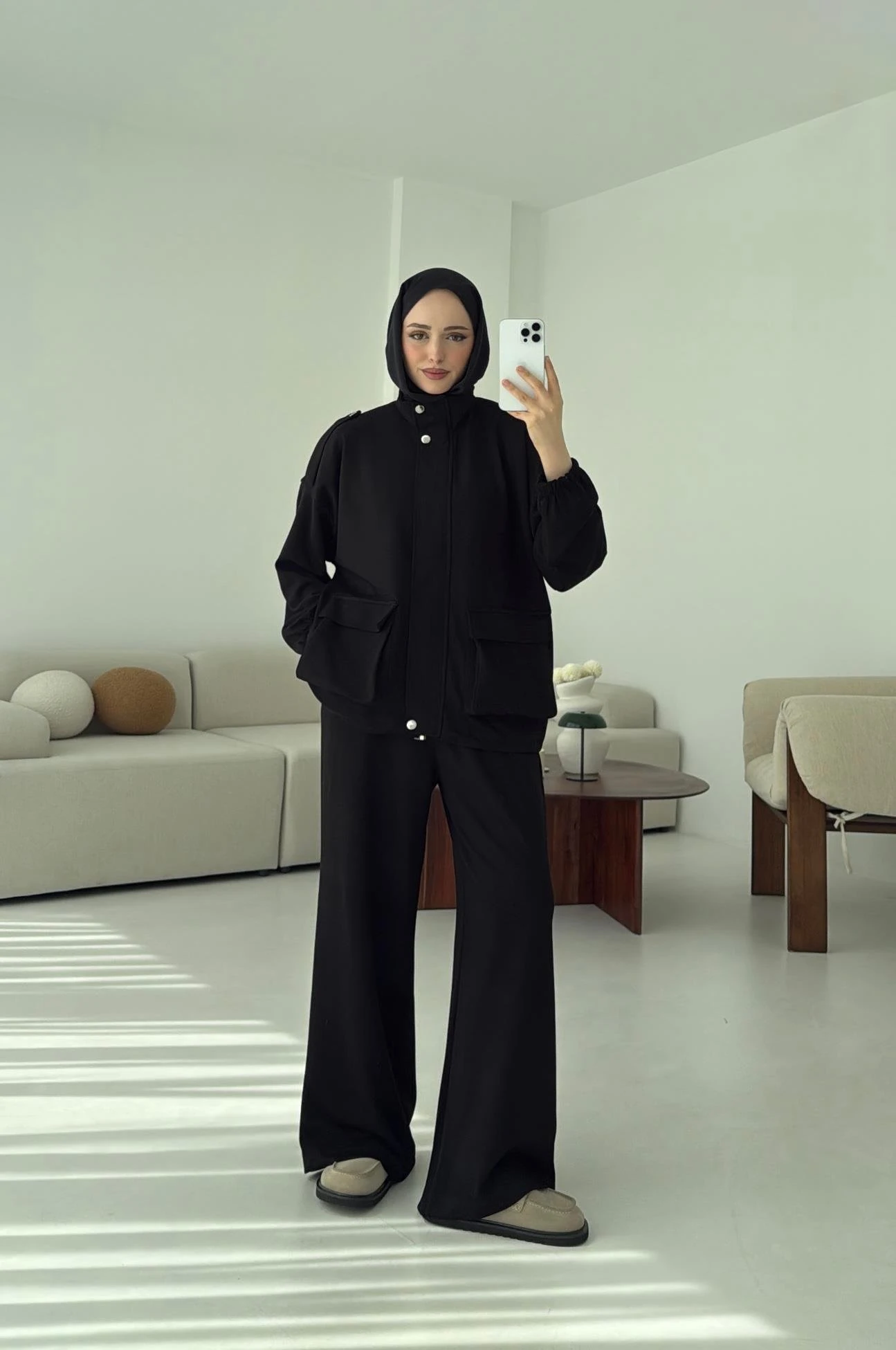 Omuz Apoletli Takım Siyah