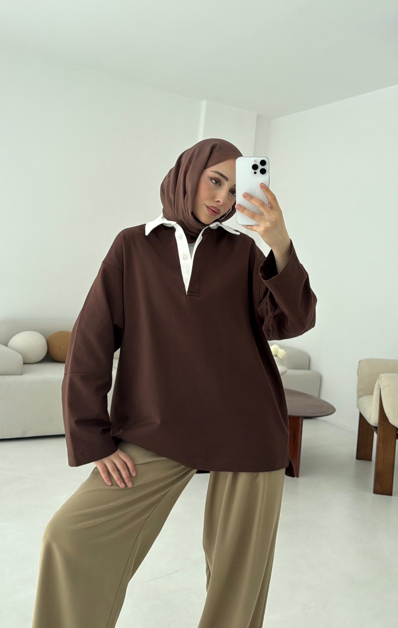 Varctiy Sweatshırt Kahve
