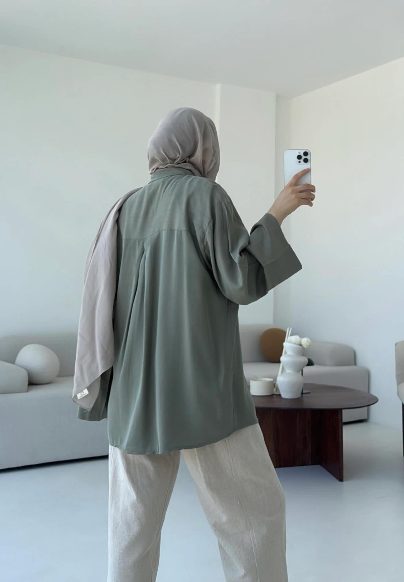 Tencel Yıkamalı Gömlek Cağla