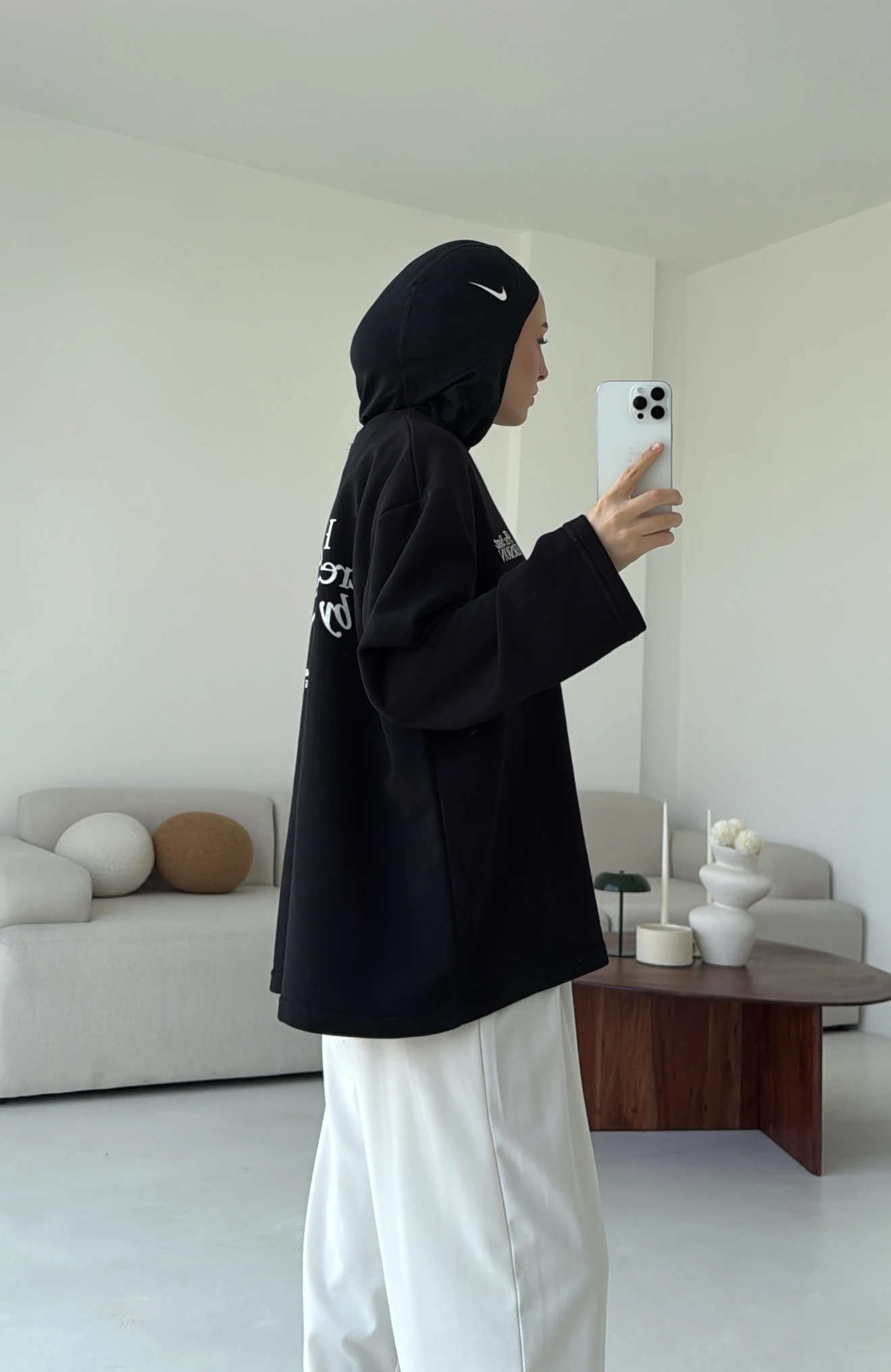 Version Baskılı Sweatshirt Siyah