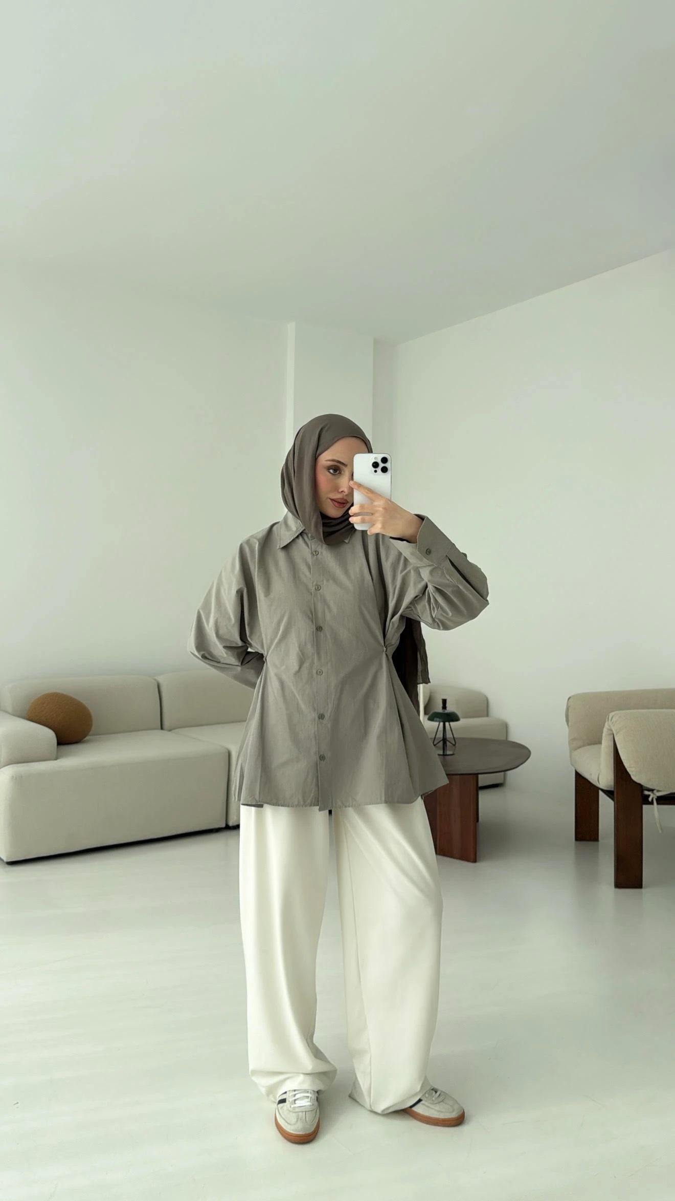 Yanları Düğmeli Gömlek Çağla