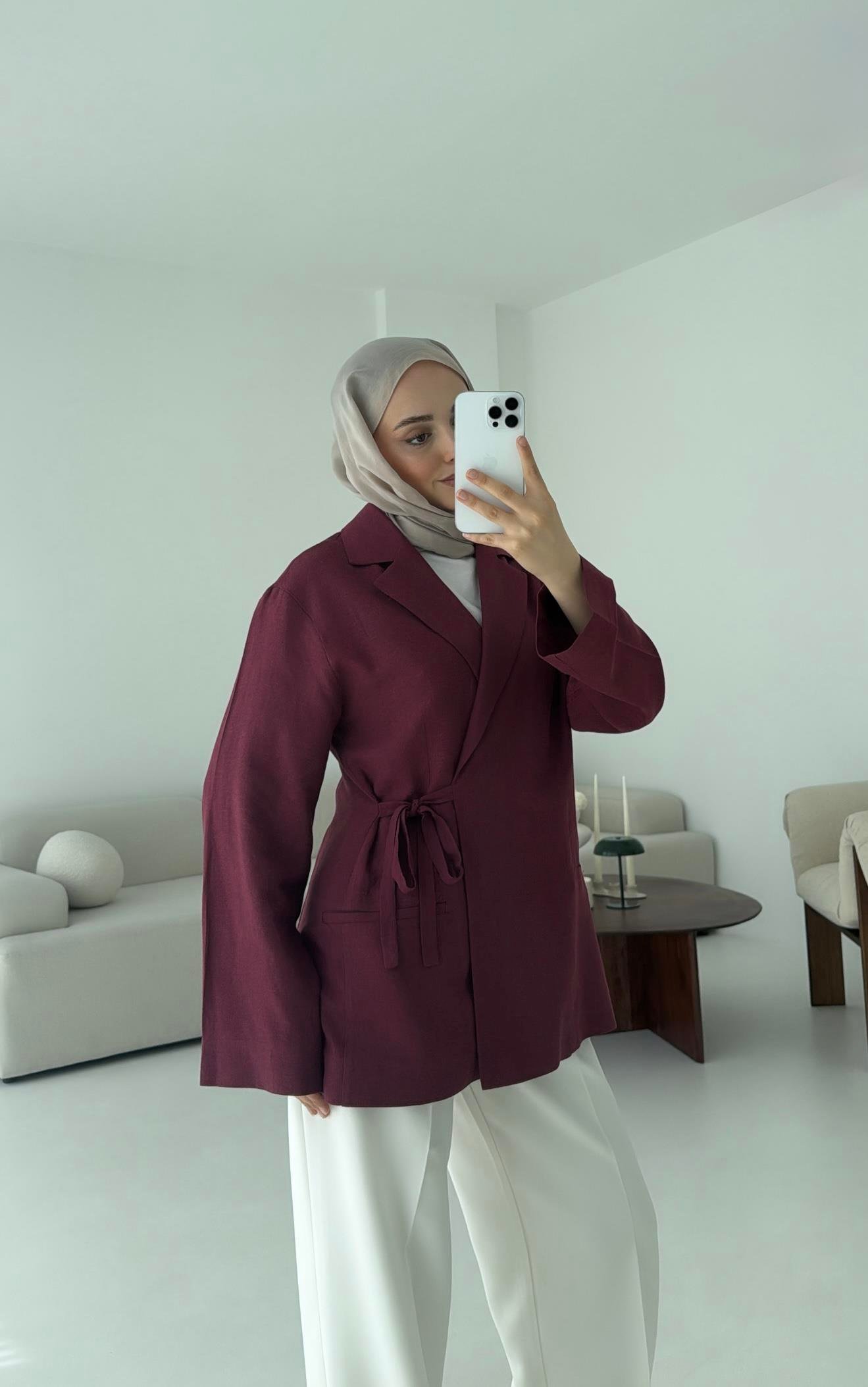 Yazlık Bordo Ceket
