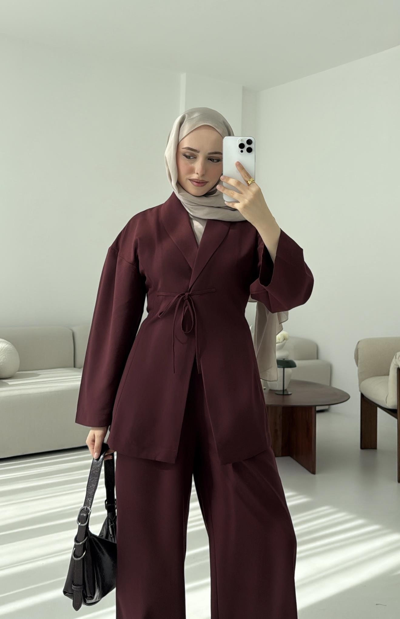 Beliza Viskon Takım Bordo