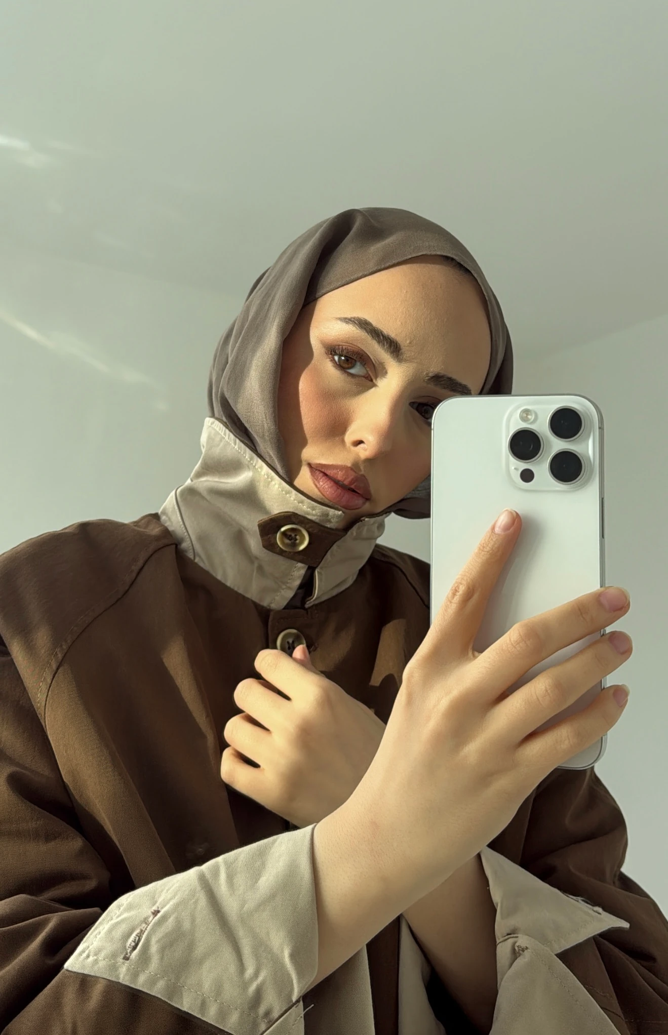 Beli Kordonlu Dolgulu Ceket Kahve