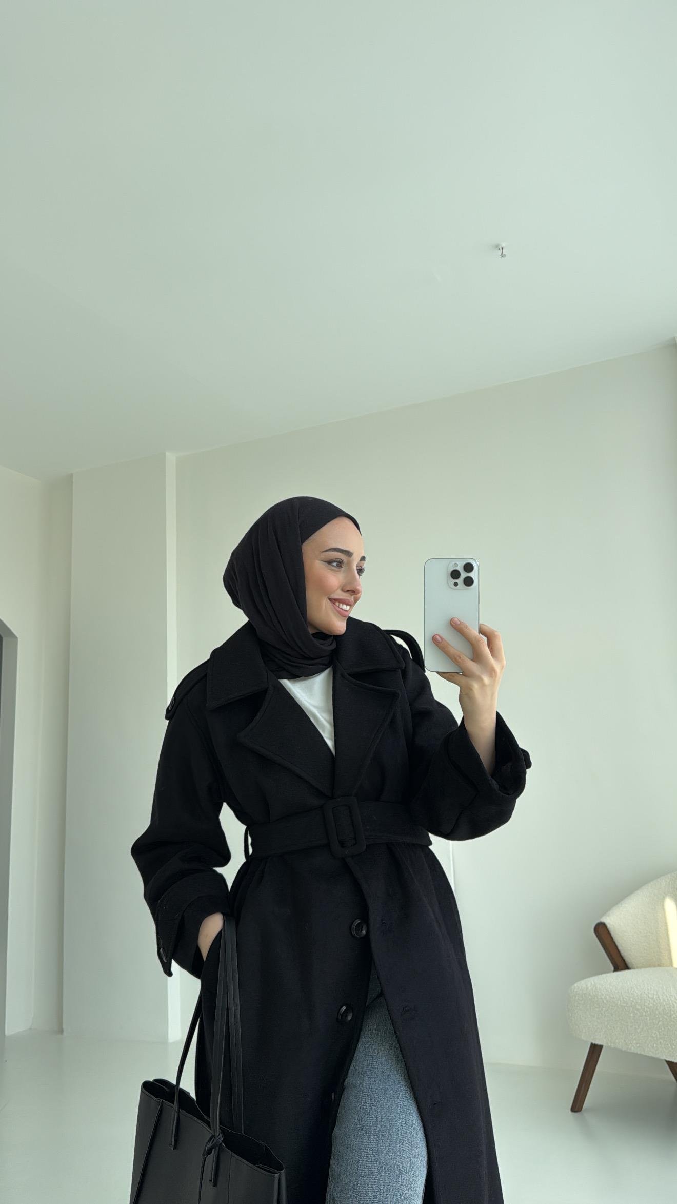 Siyah Premium Kaban Kemerli
