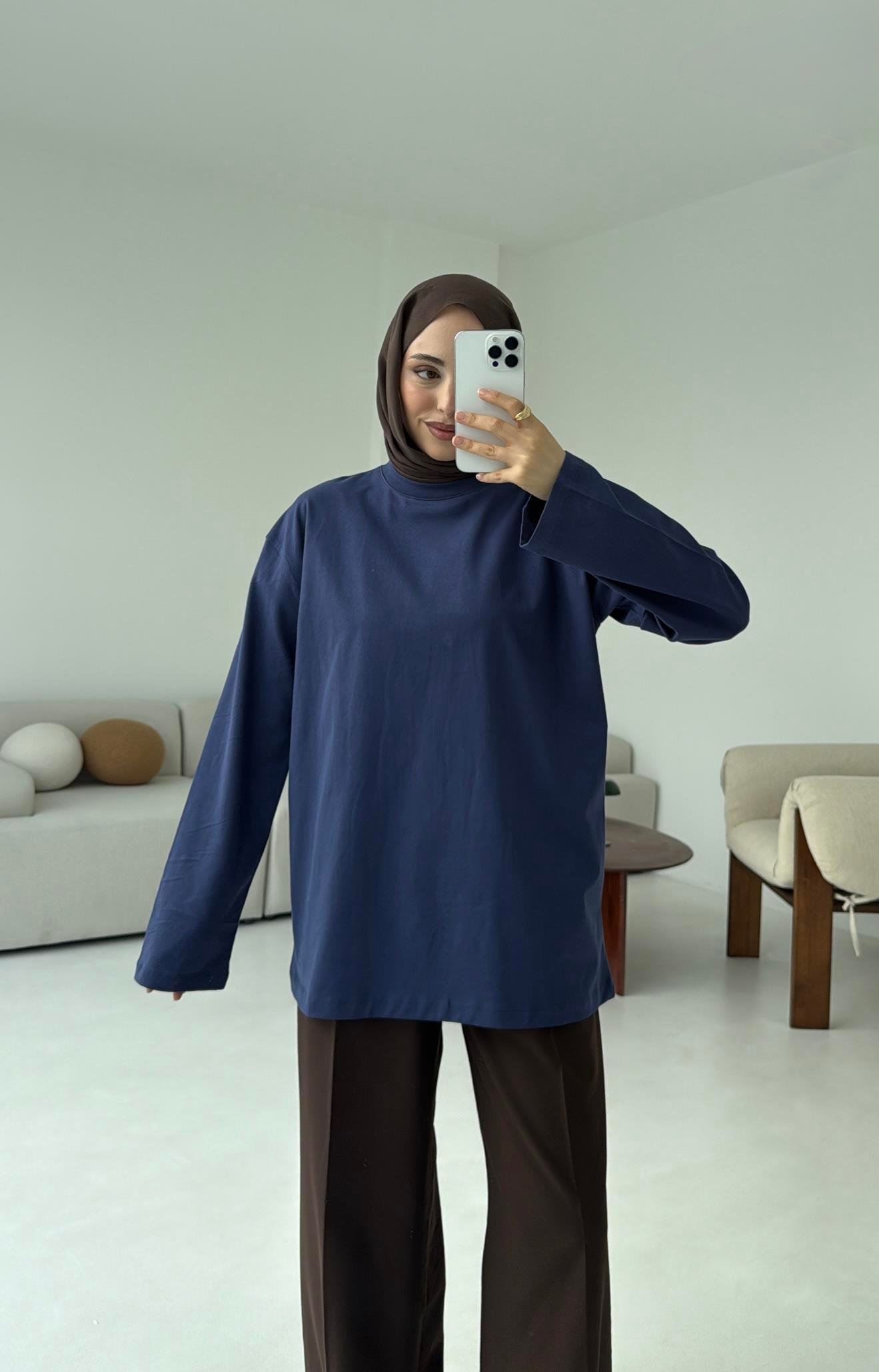 Basıc Sweatshirt Lacivert