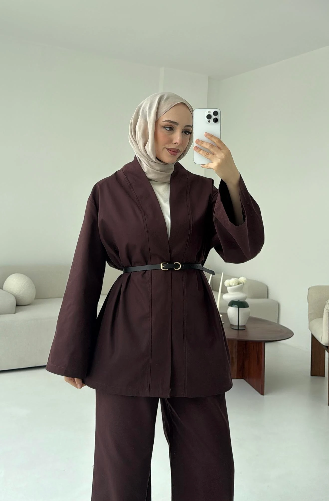 Gabardin Takım Kahve