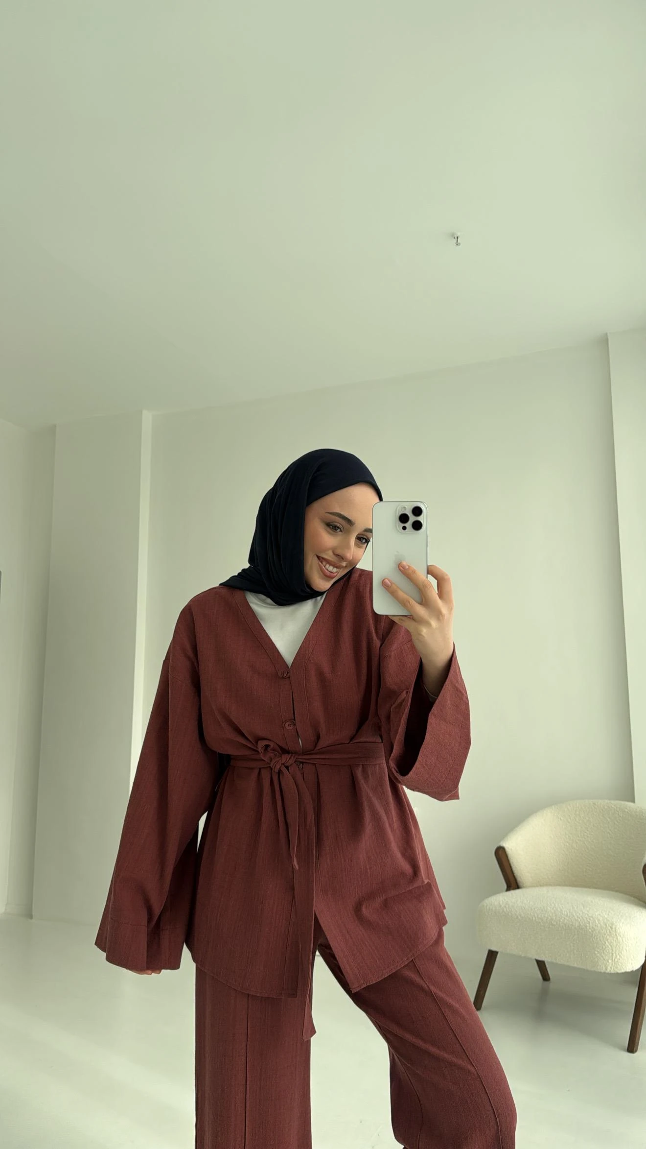 Bağcıklı Buluz Takım Kiremit