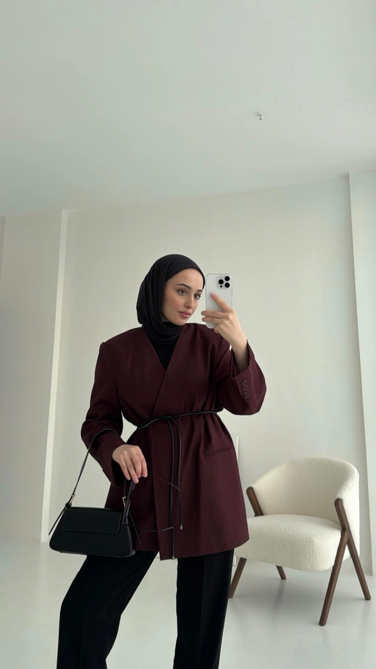 Hakim Yaka Blazer Ceket Bordo