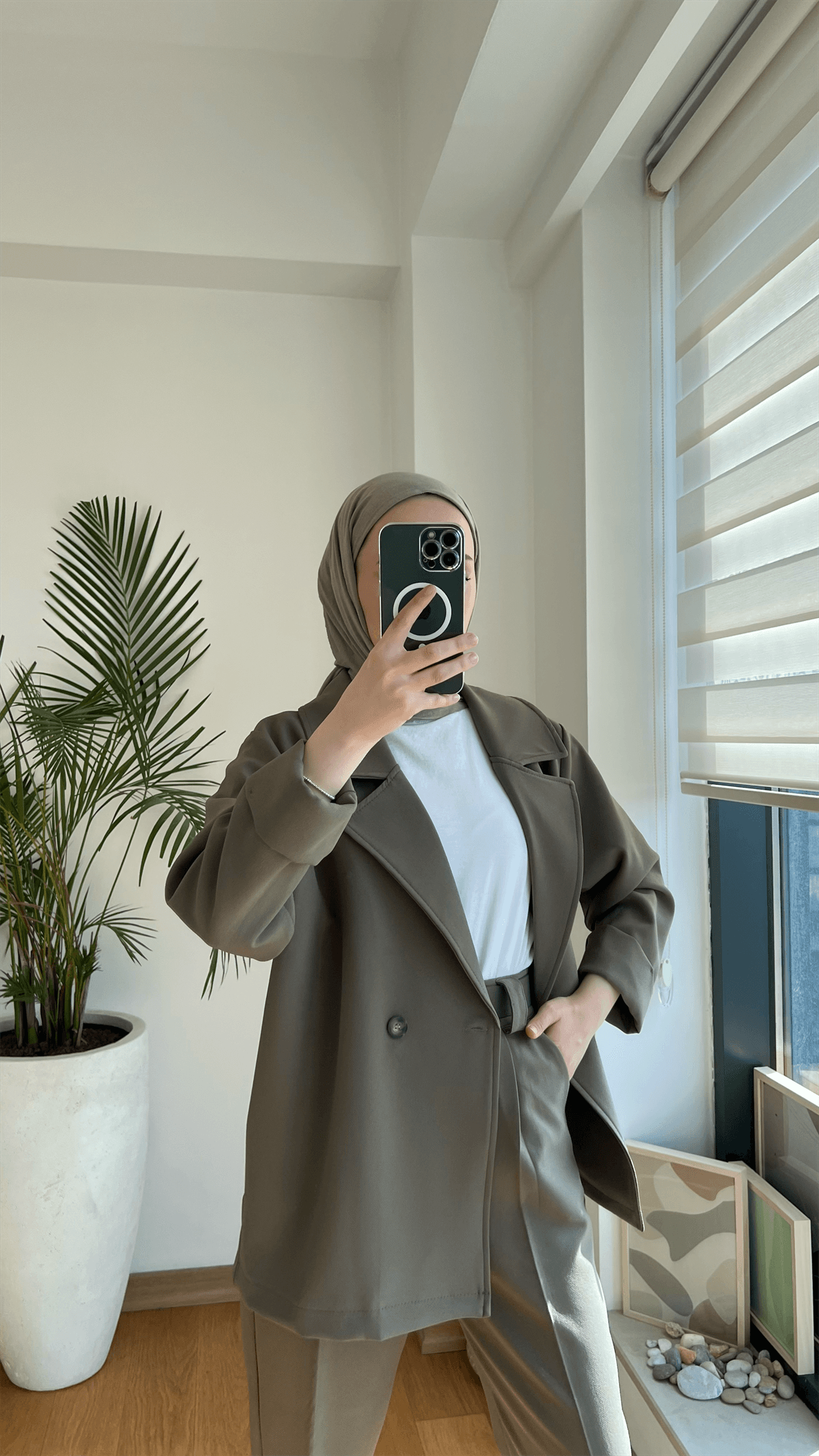 Oversize Ceket Haki Yazlık