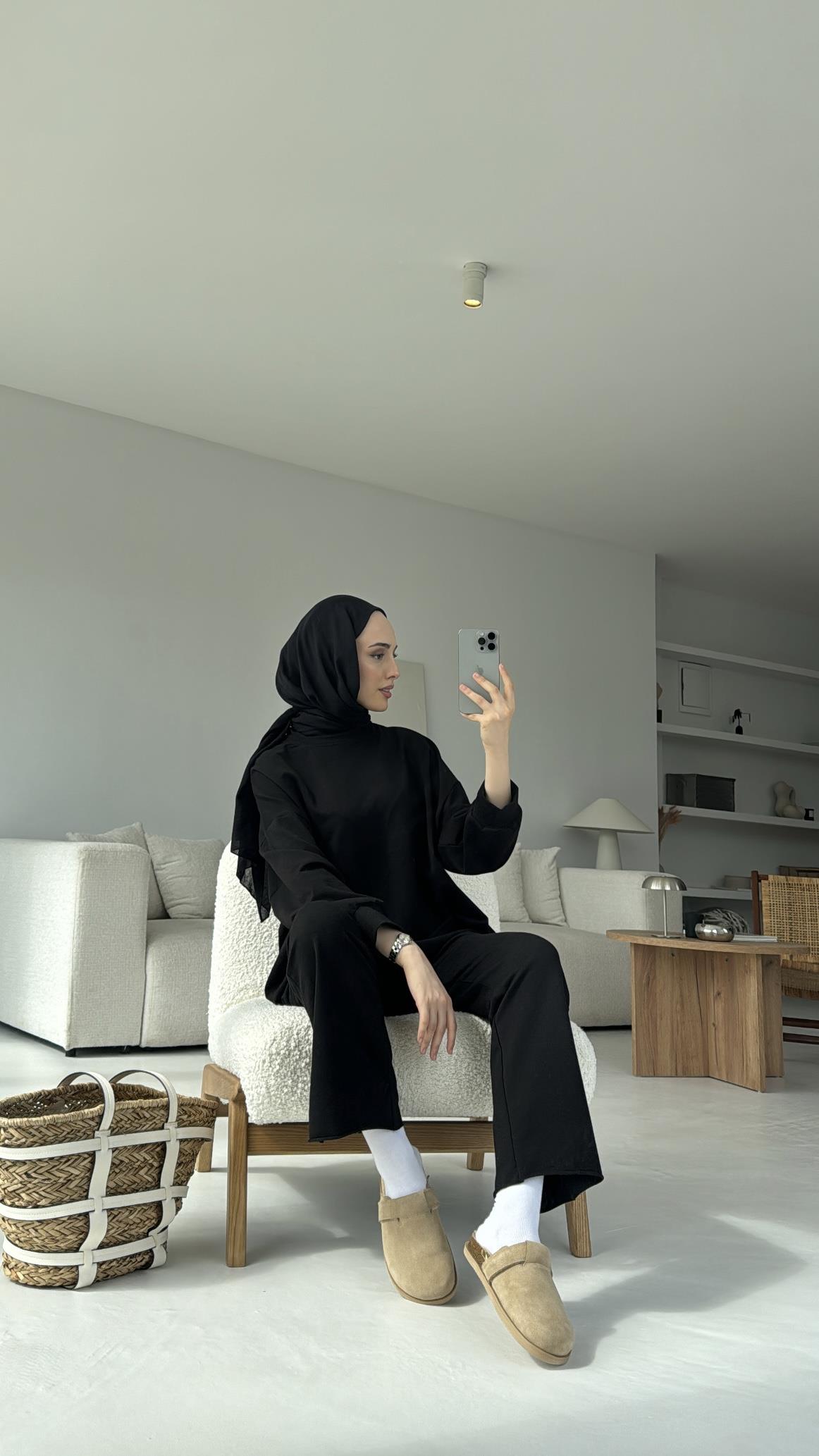 Dikişsiz Takım Siyah