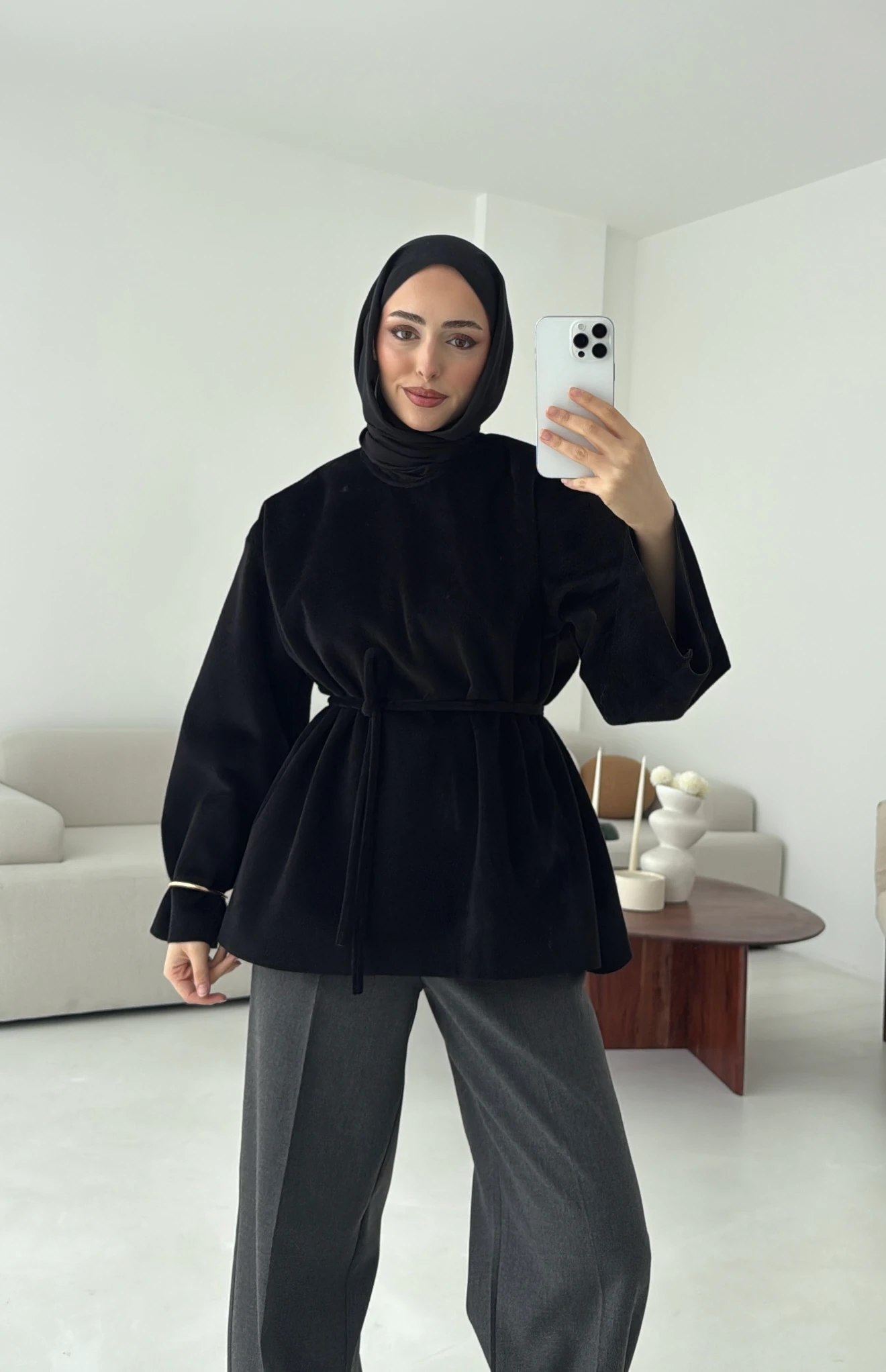 Tok Kumaş Bluz Siyah