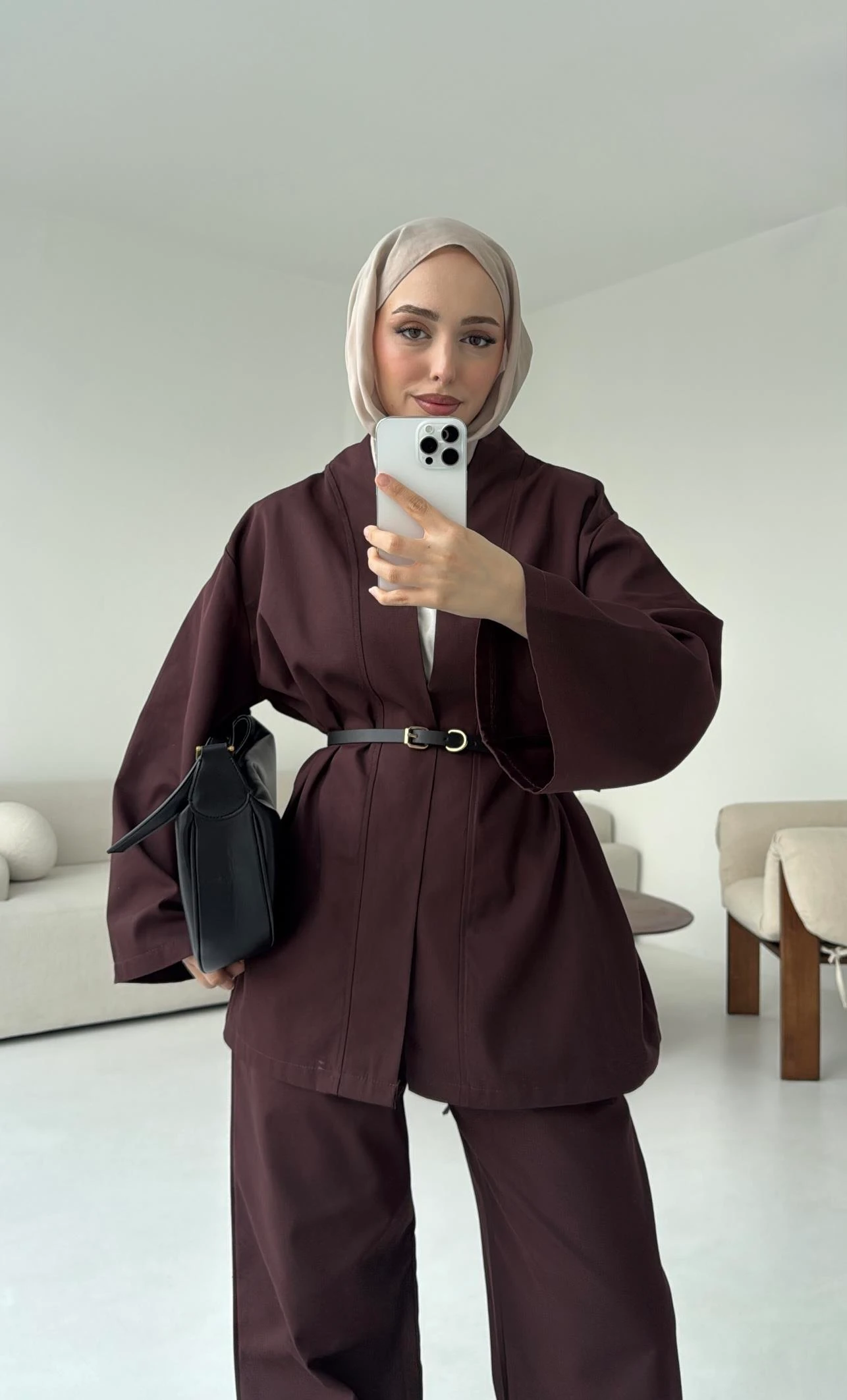 Gabardin Takım Kahve