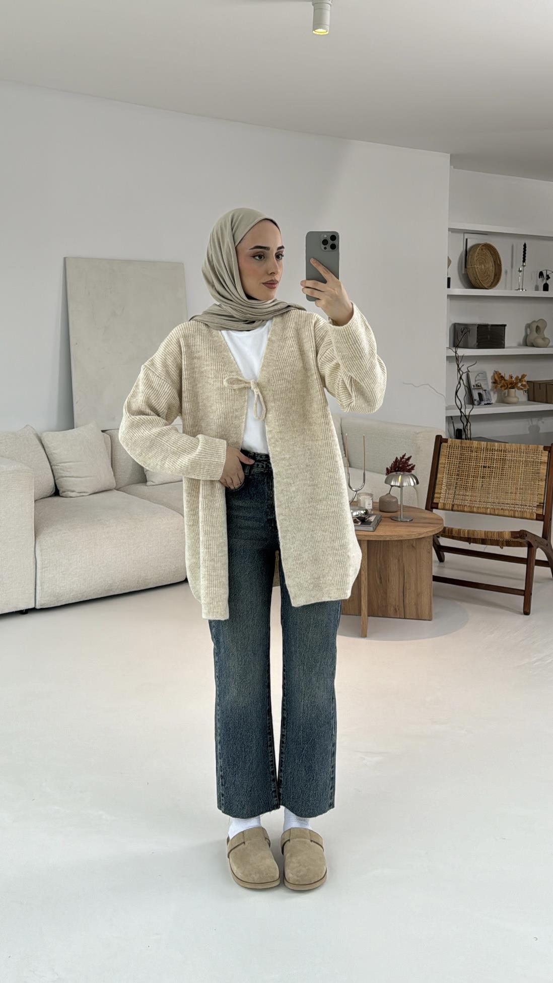 Bağlamalı Triko Hırka